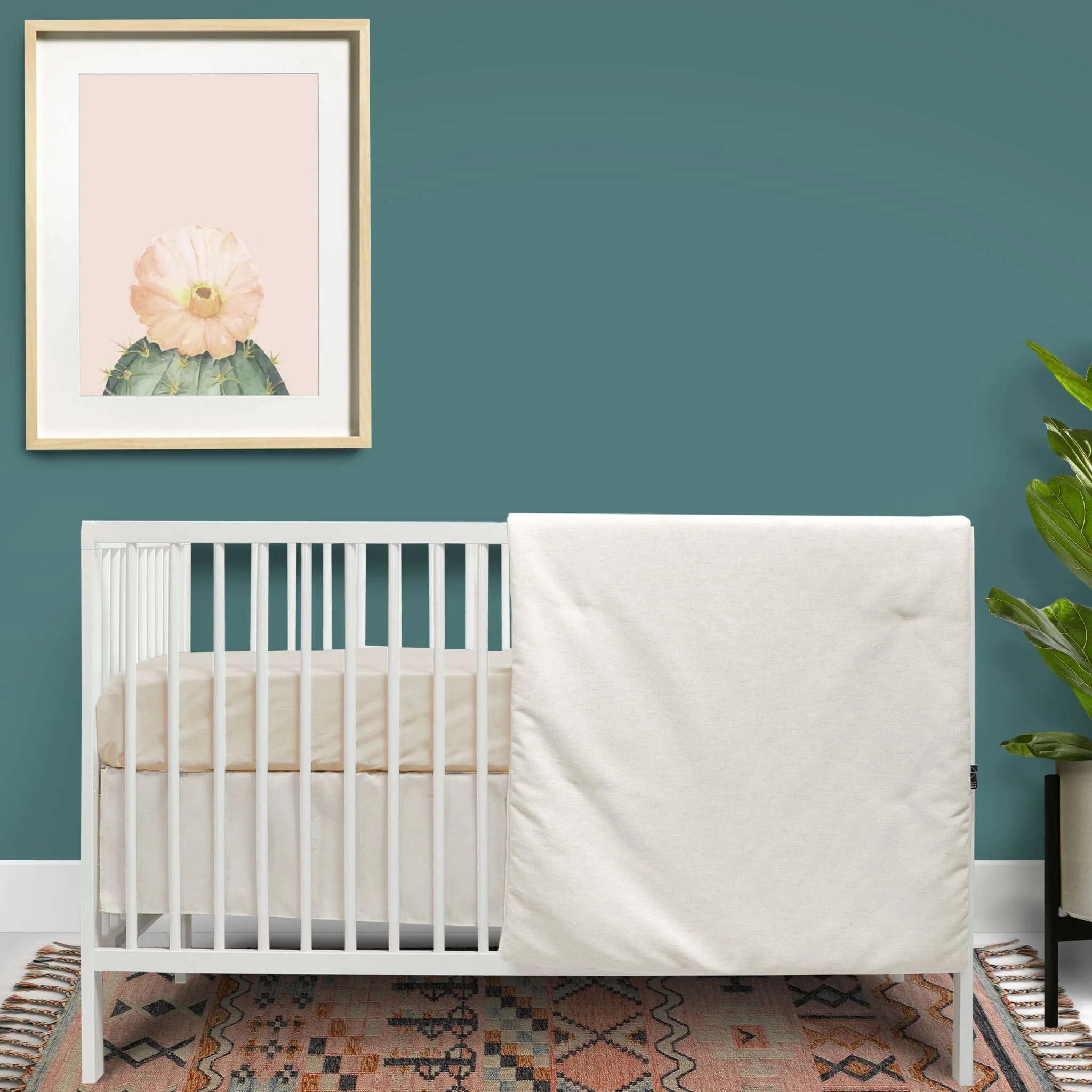 Literie 3 Morceaux - Beige Aspect Lin - Image 8