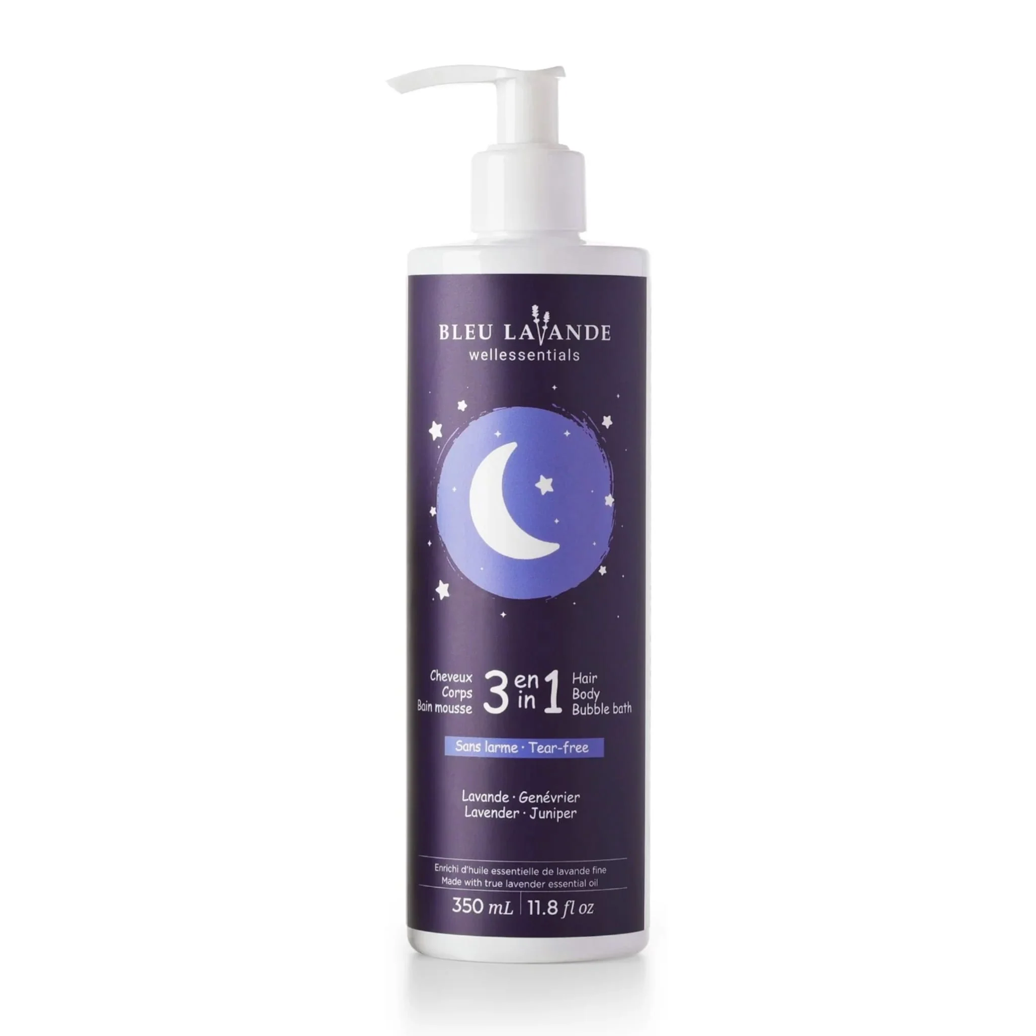 3-en-1 Shampooing, Gel Douche et Bain Mousse – Lavande Genévrier