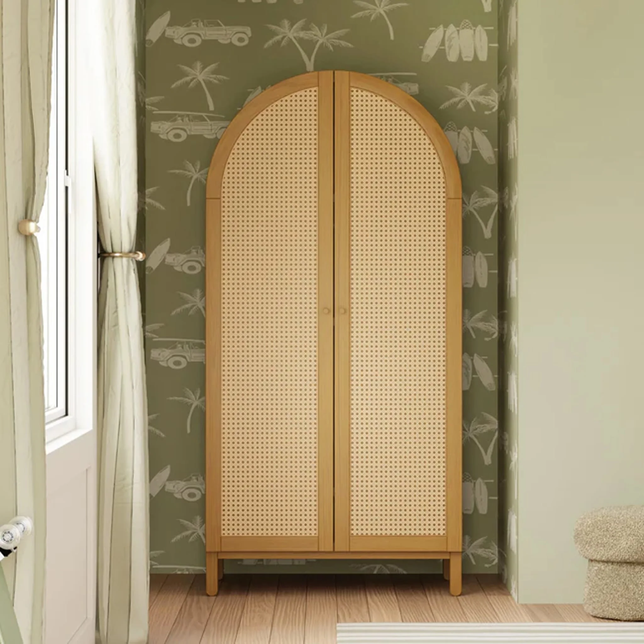 Armoire Bondi en rotin - Miel - Image 6