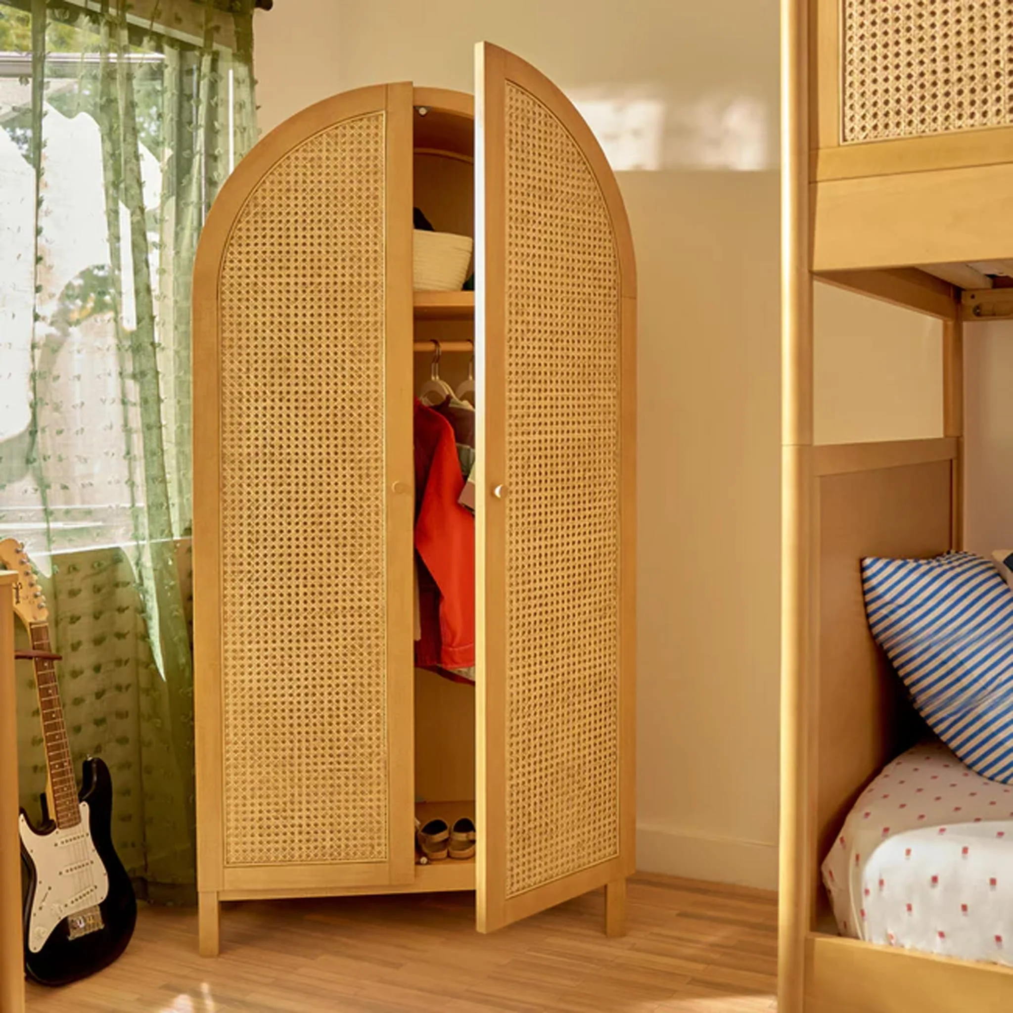 Armoire Bondi en rotin - Miel - Image 8