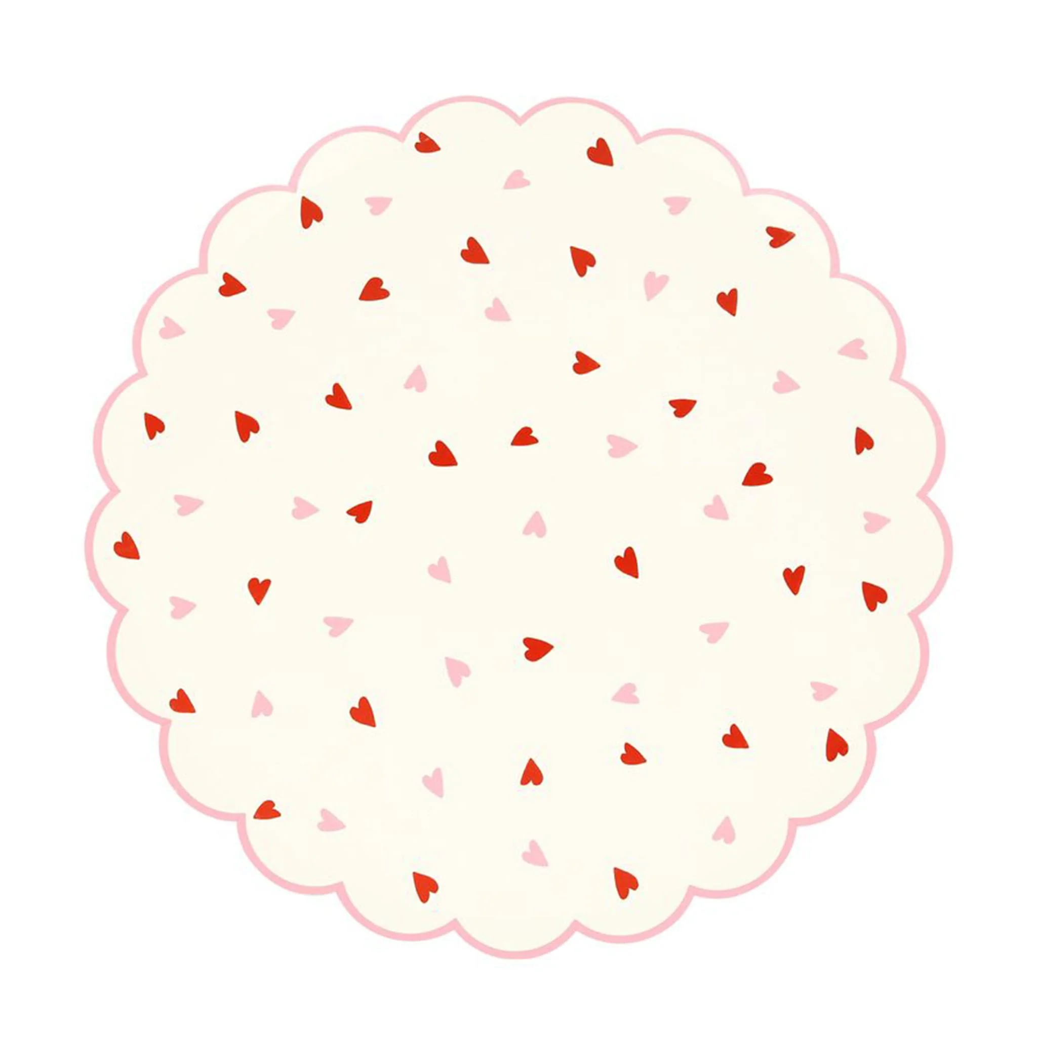 Assiettes à Dessert (8) - Motif Cœurs - Image 2
