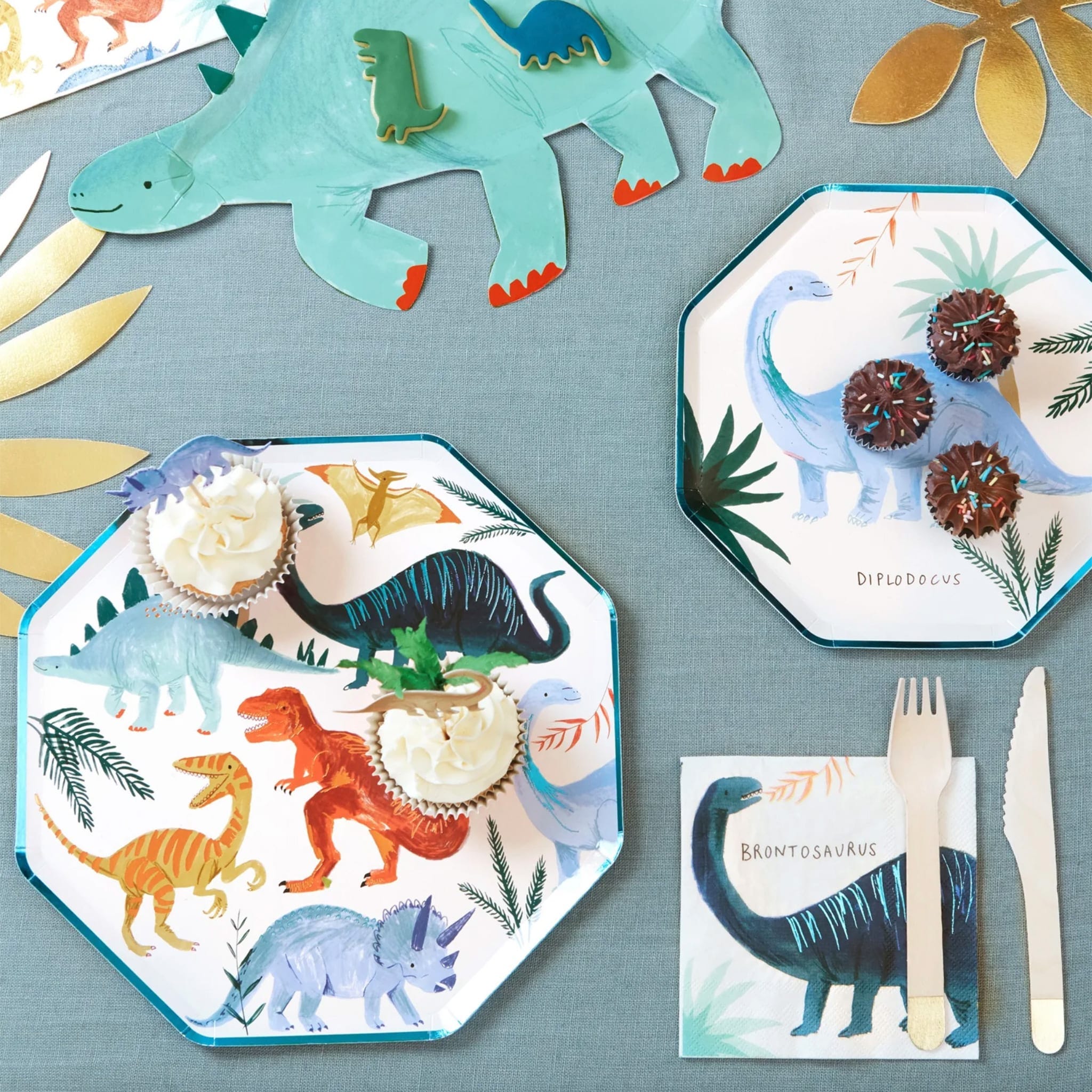 Assiettes de Carton (8) - Royaume Des Dinosaures - Image 3