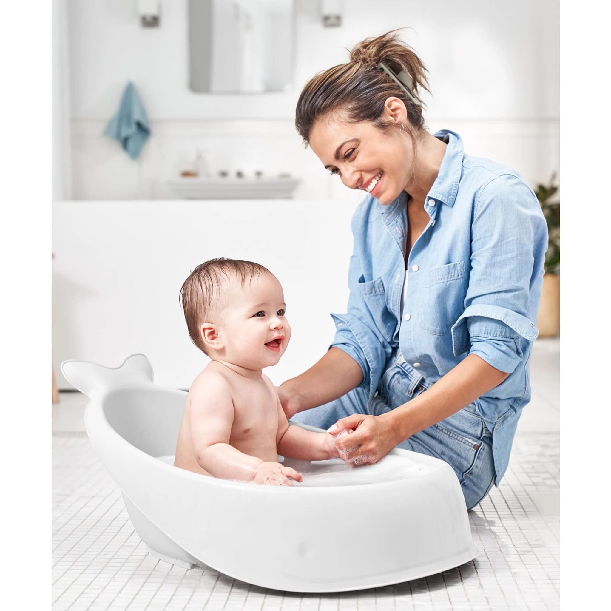 Bain Baleine MOBY® Smart Sling™  3-en1 - Blanc - Image 7