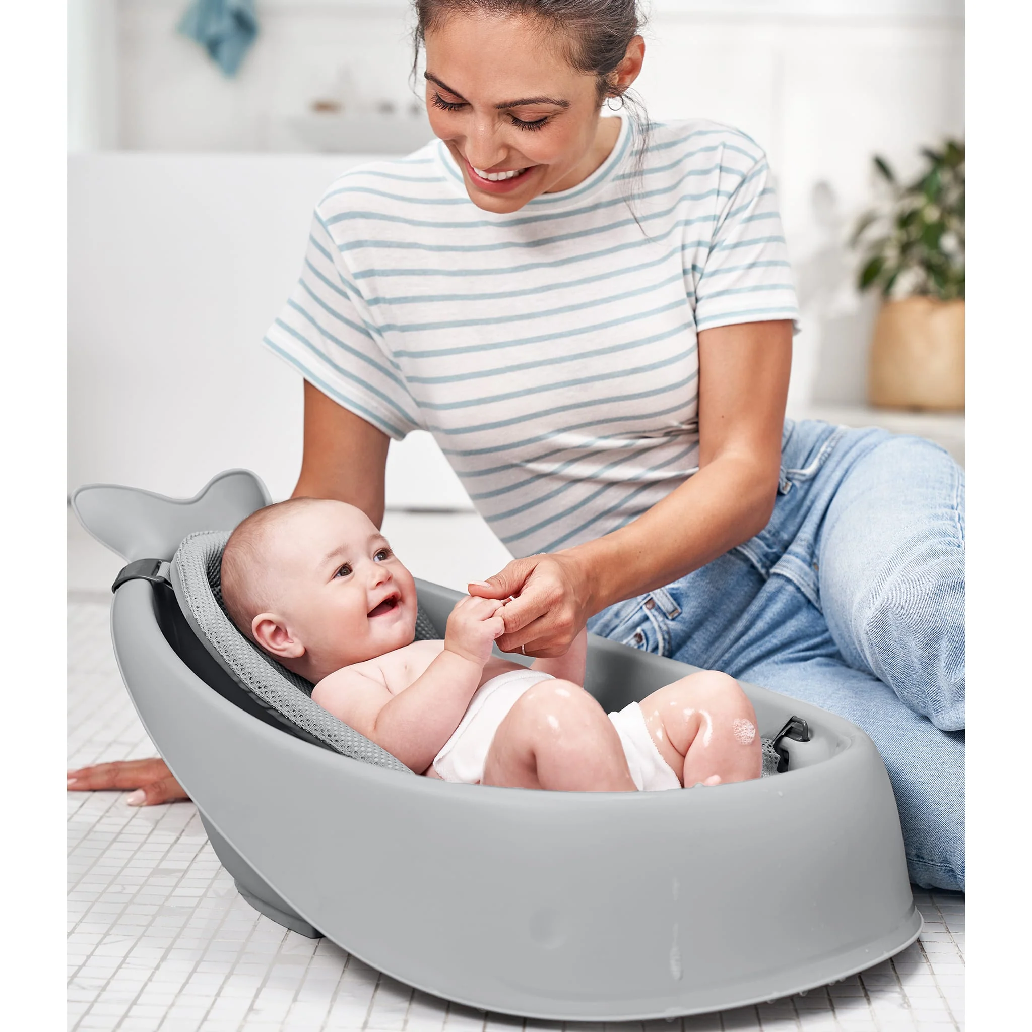 Bain 3 En 1 Smart Sling - Baleine Grise - Image 8