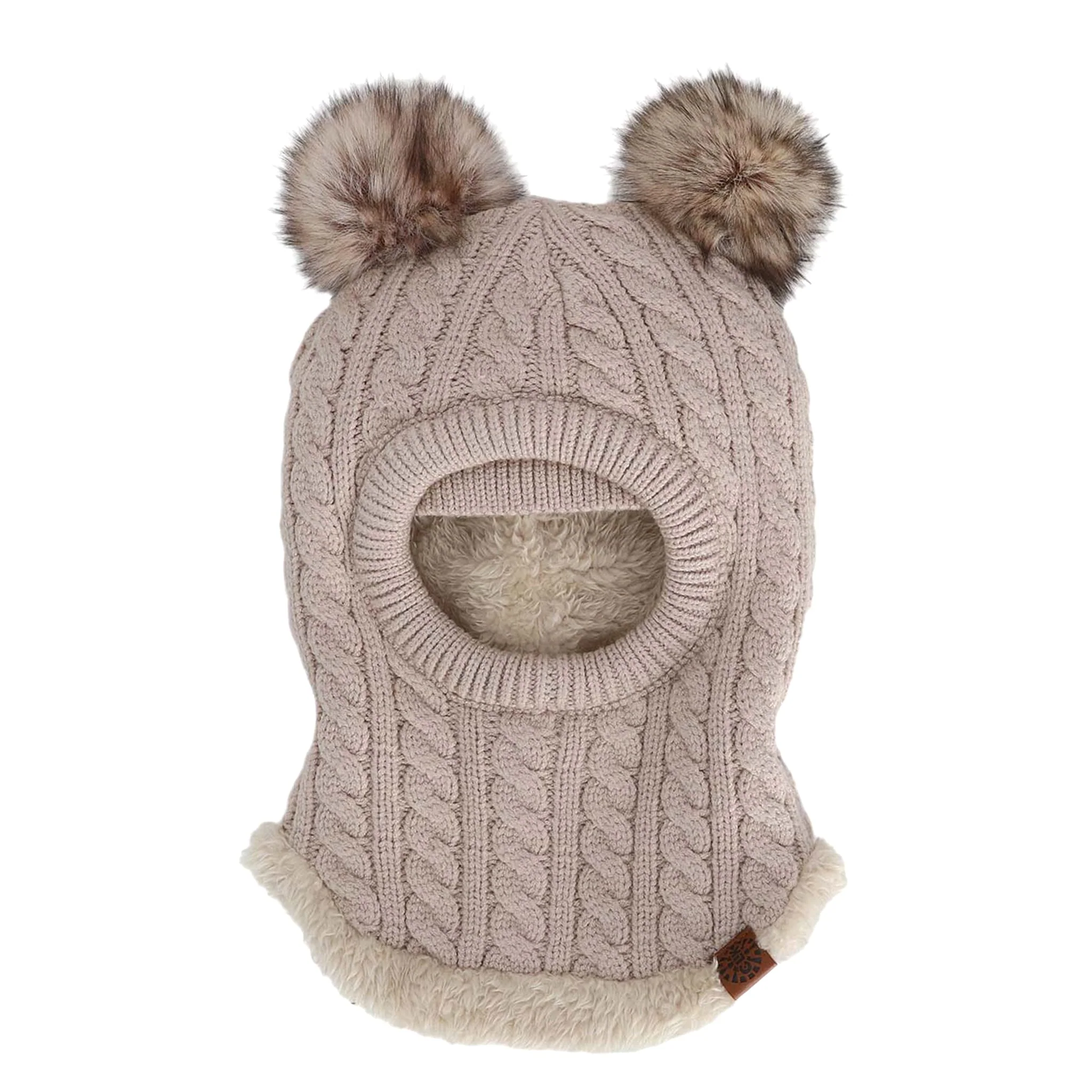 Balaclava Tricot Pompon 2-5ans