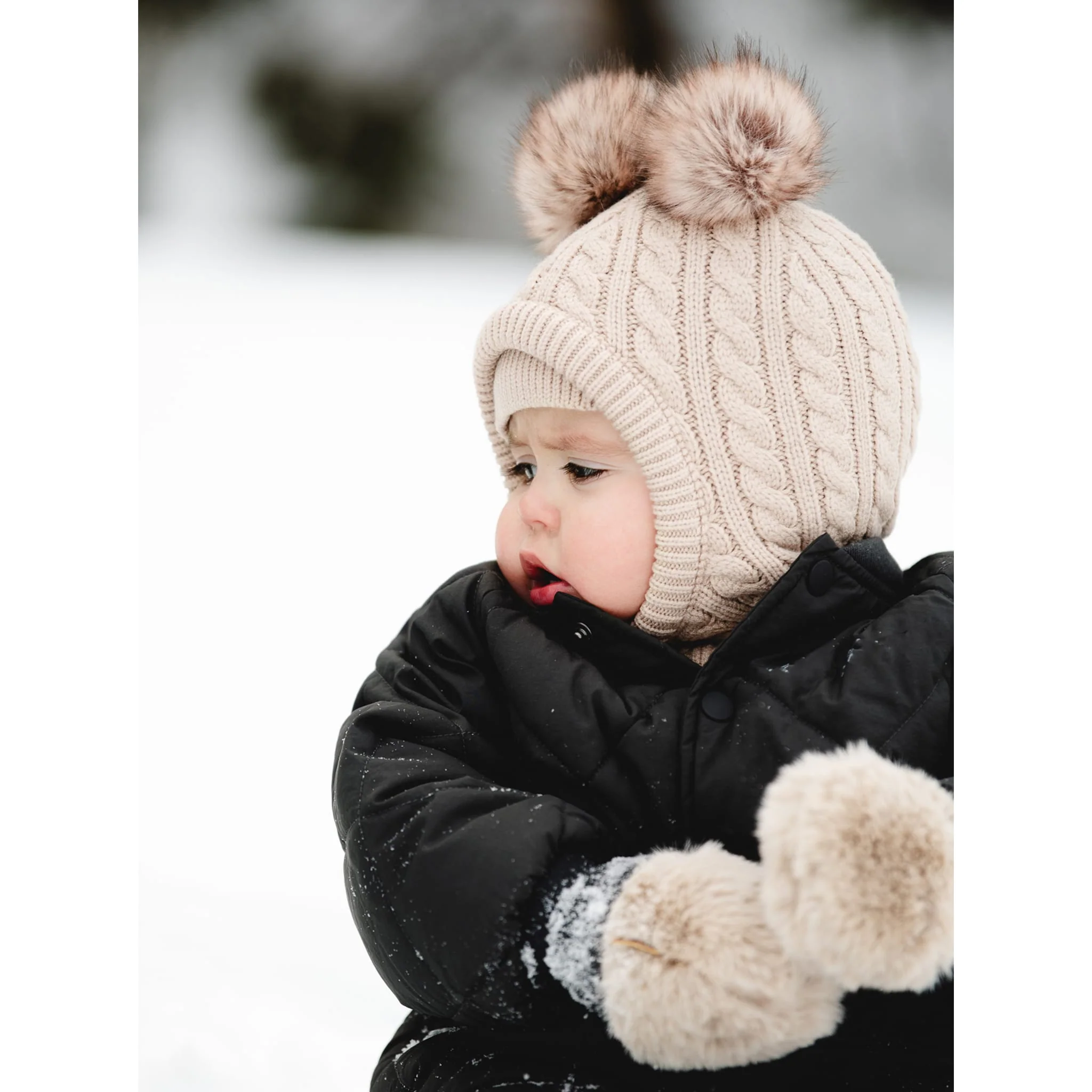 Balaclava Tricot Pompon 2-5ans - Image 2
