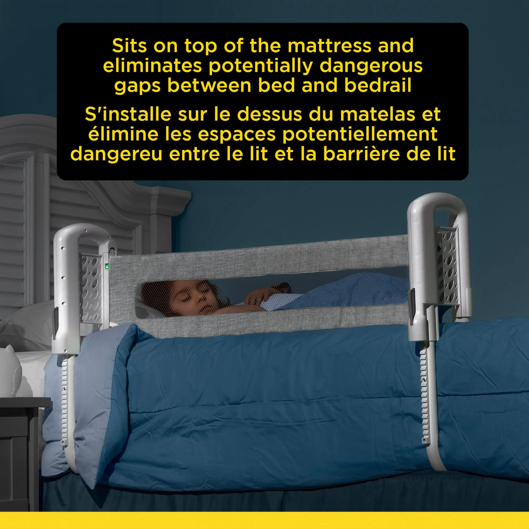 Barrière de Lit Dessus de Matelas - Gris - Image 4