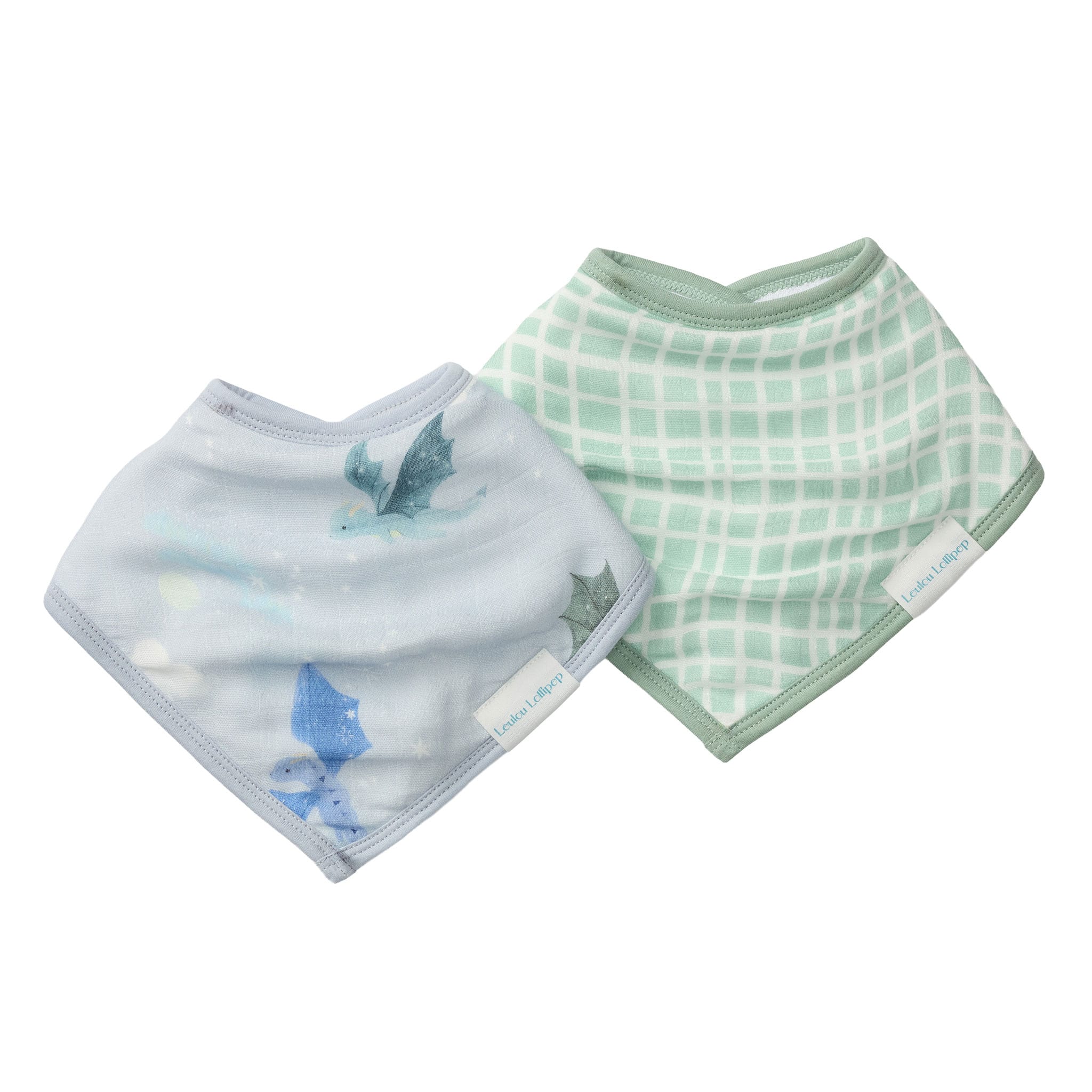 Bavoirs Bandana Mousseline (2) - Dragons