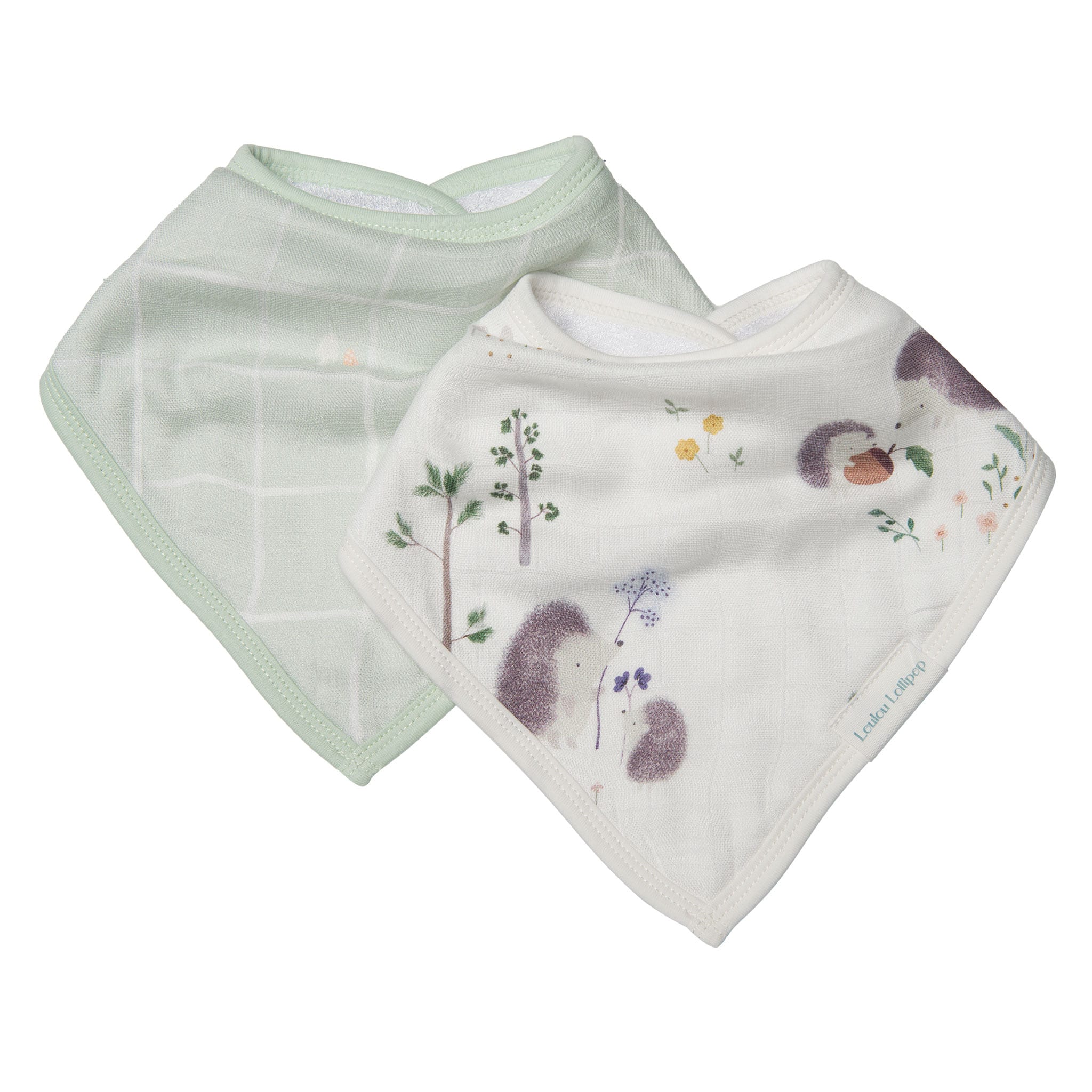 Bavoirs Bandana Mousseline (2) - Hérissons
