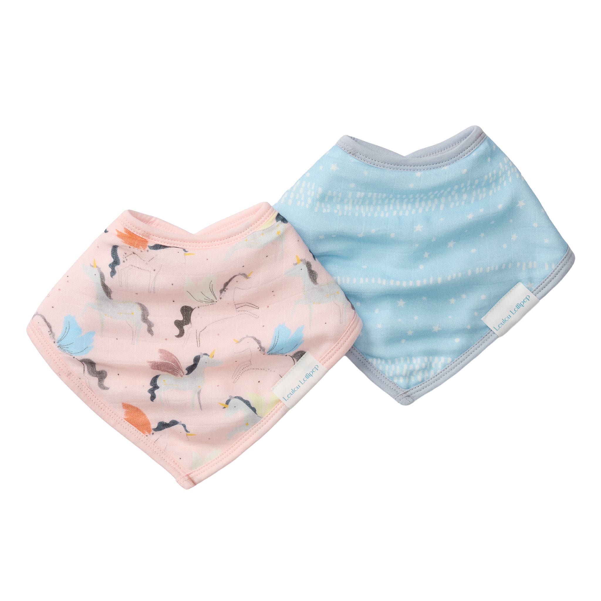 Bavoirs Bandana Mousseline (2) - Licornes