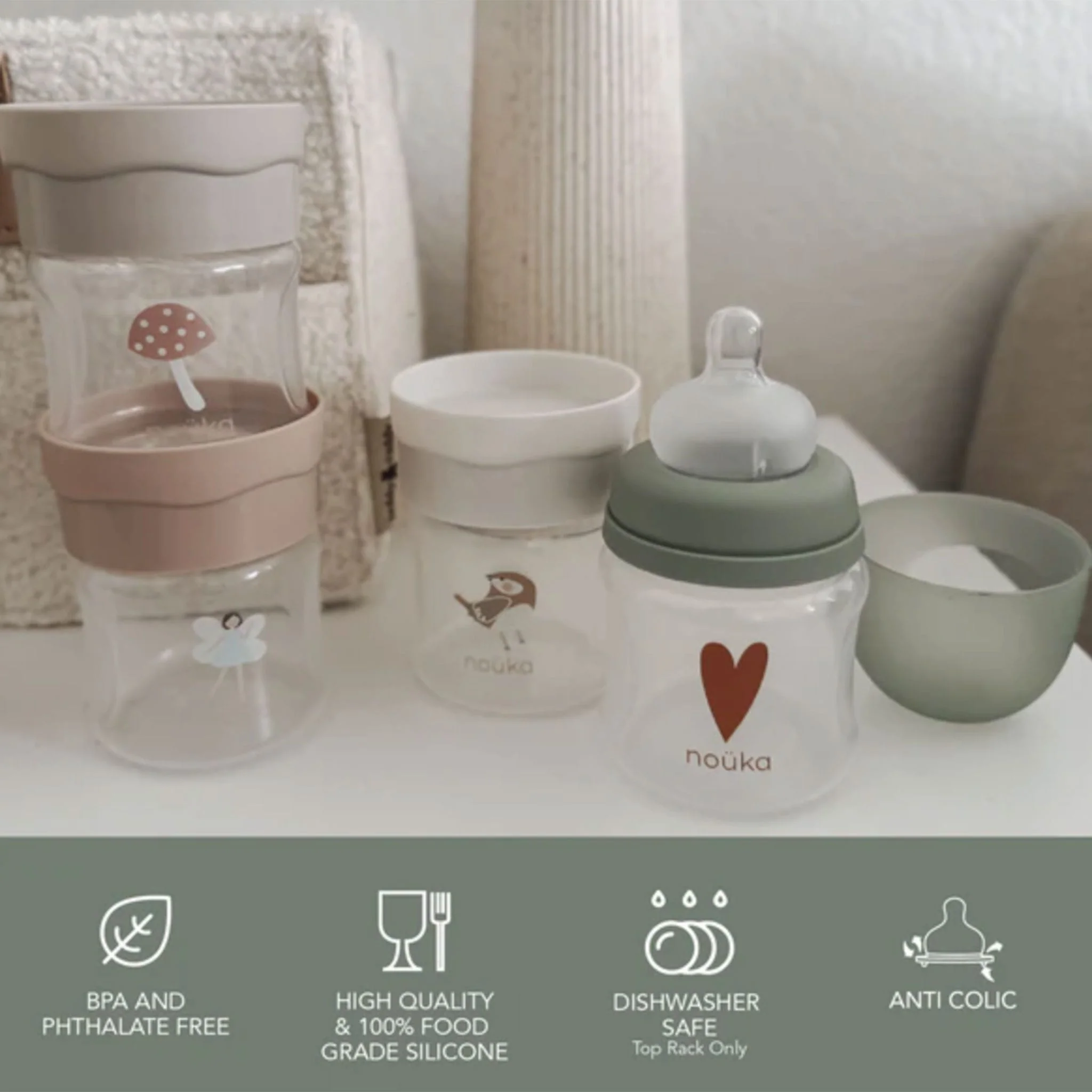 Kit de Conservation Pour Biberons et Lait - Forêt - Image 3