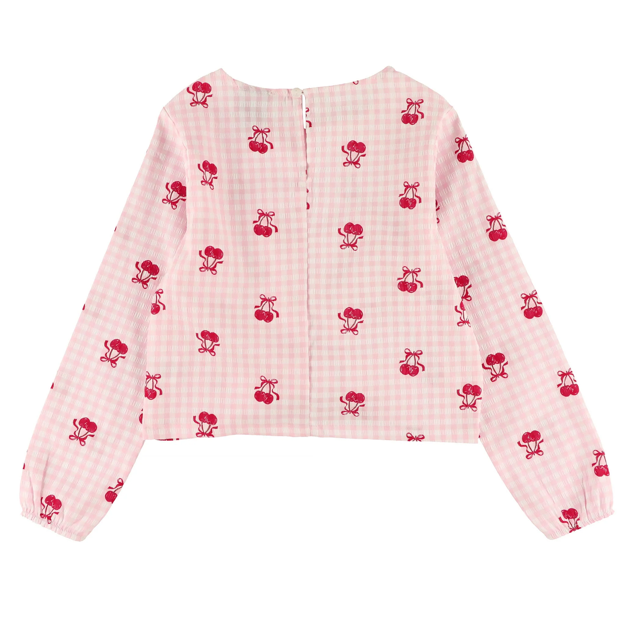 Blouse Vichy Cerises 7-14ans - Image 3