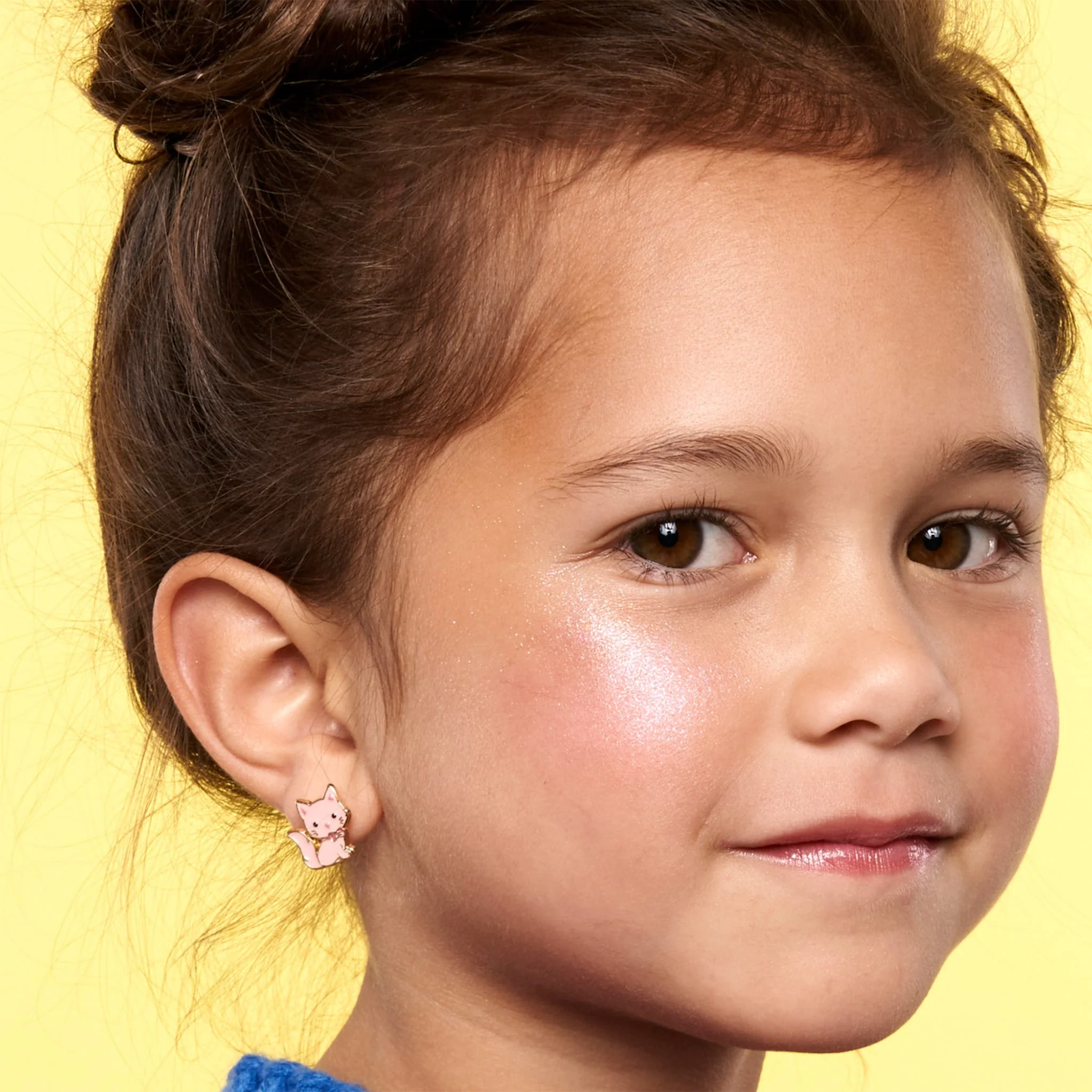 Boucles D'oreille Chat Rose - Image 3