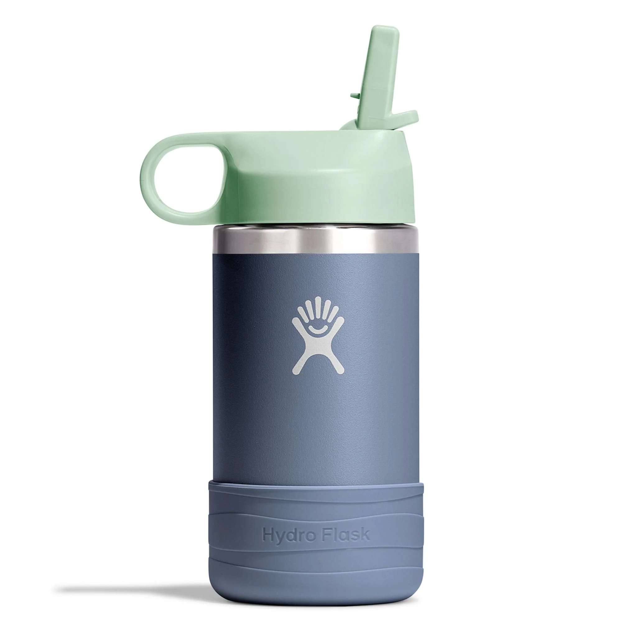 Bouteille 12oz Wide Mouth Hydro Flask - Gris/Vert