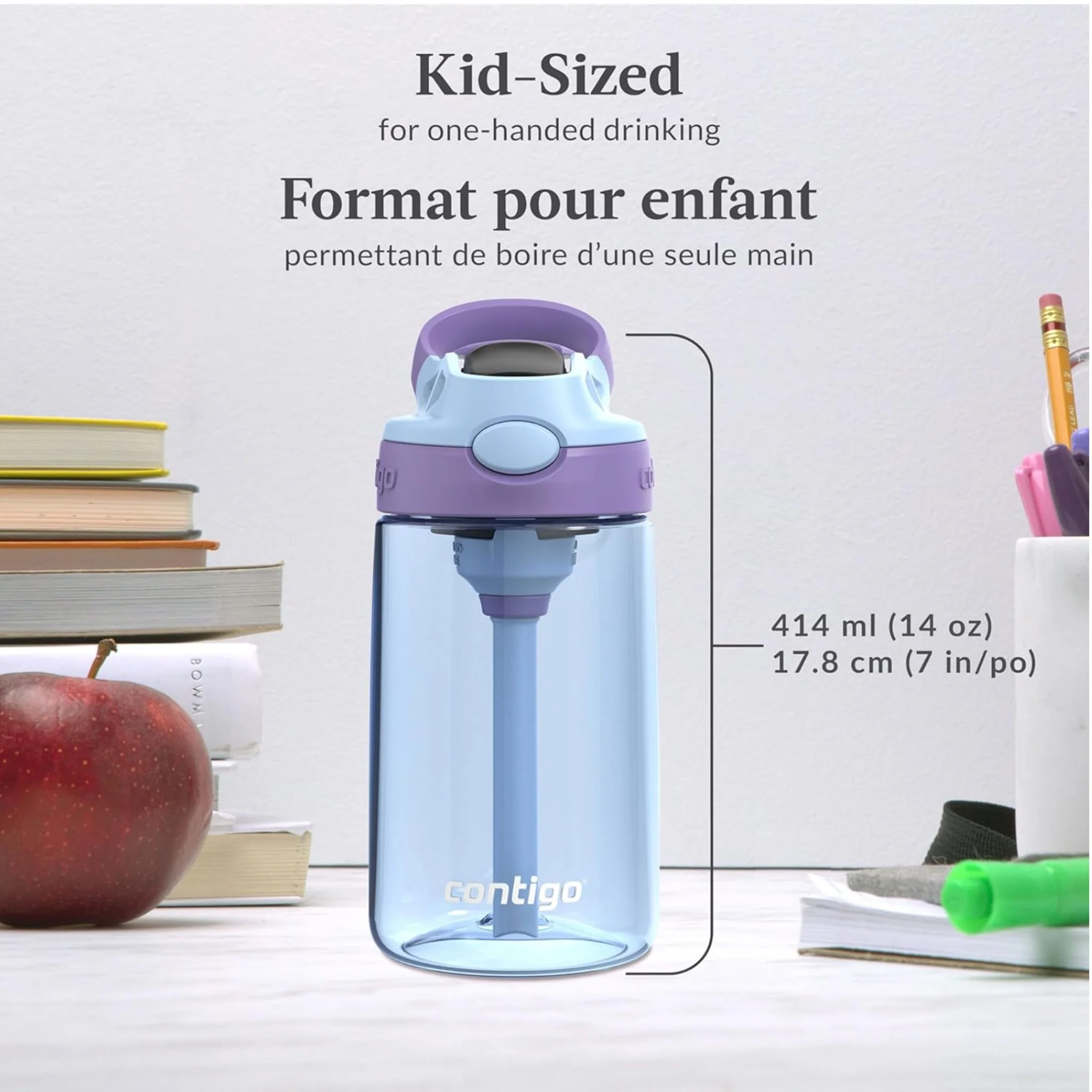 Bouteille d'Eau Aubrey Antifuite et Antidéversement - Lila 14 oz - Image 6