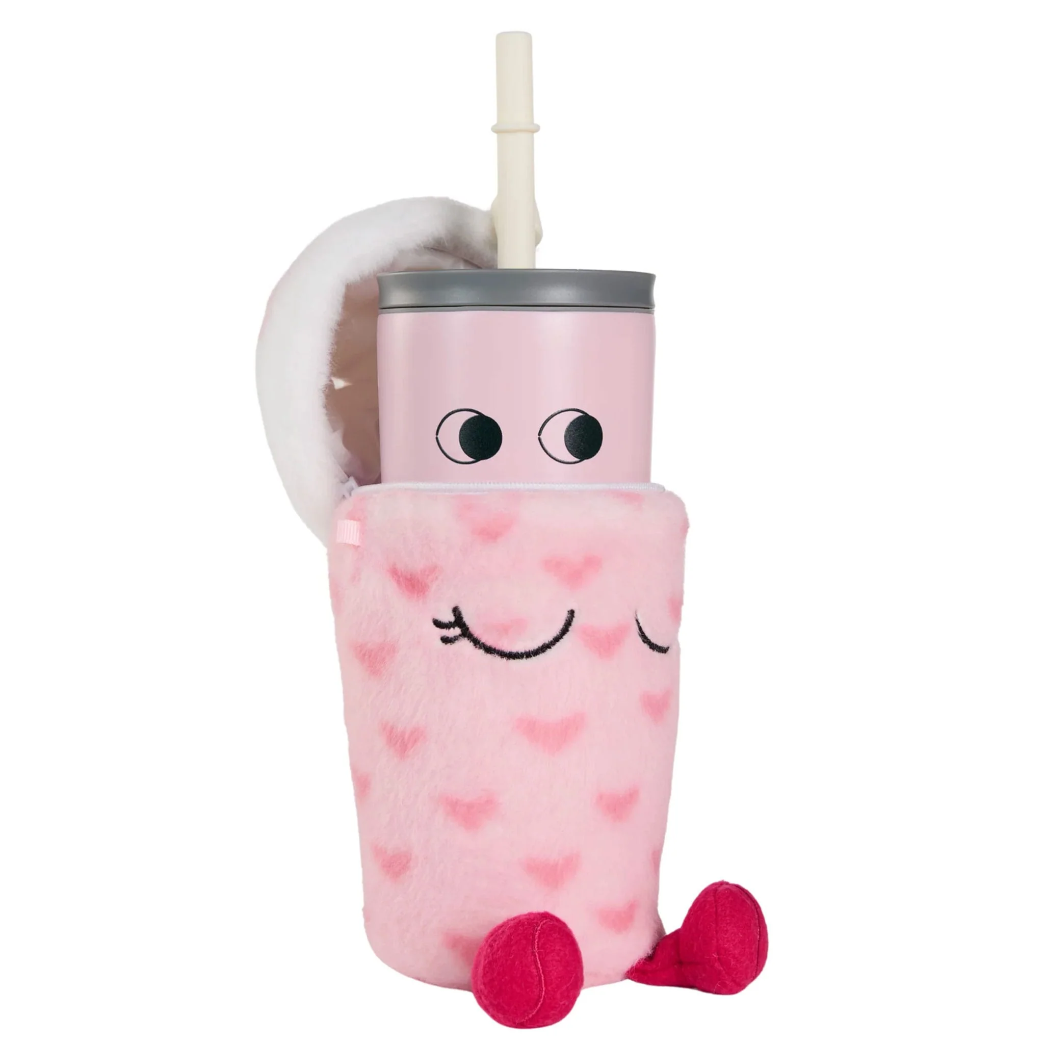 Bouteille et Peluche Fuzzie - Coeurs - Image 2