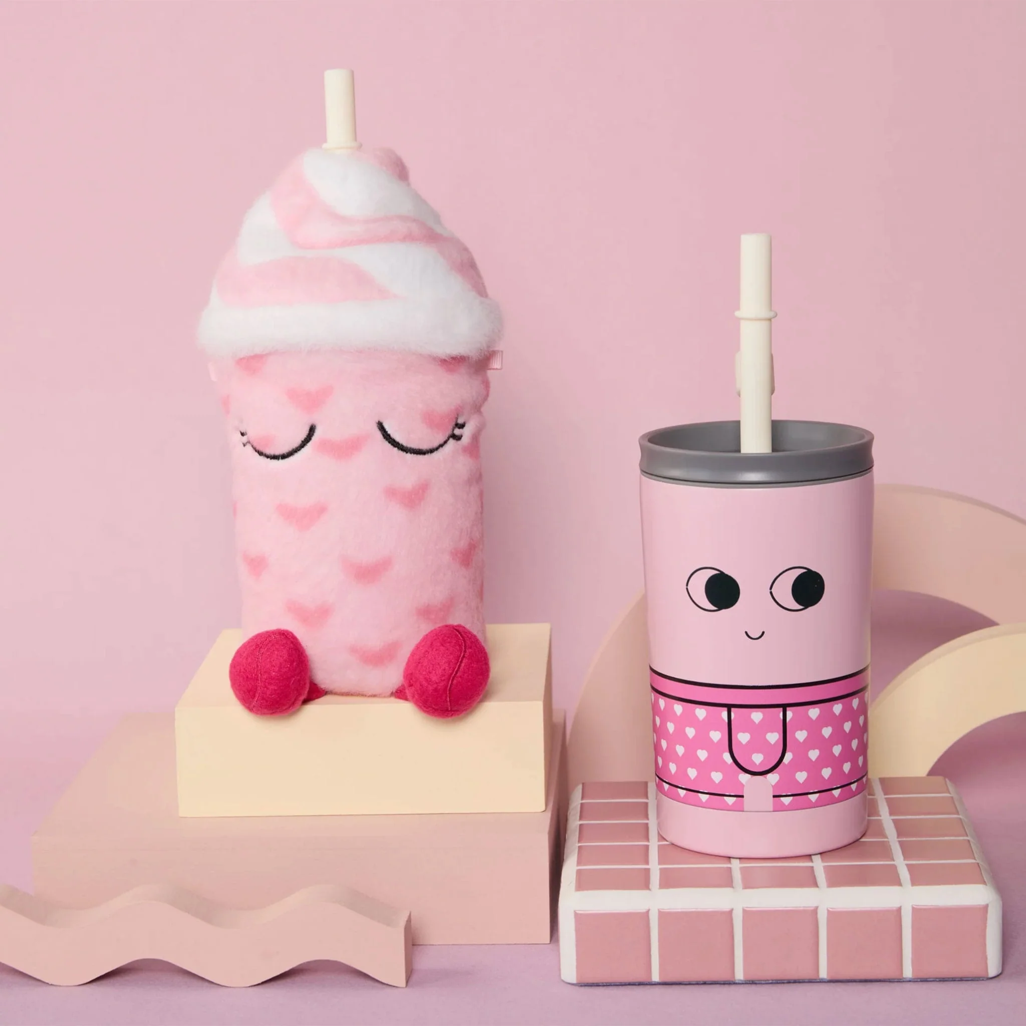 Bouteille et Peluche Fuzzie - Coeurs - Image 4