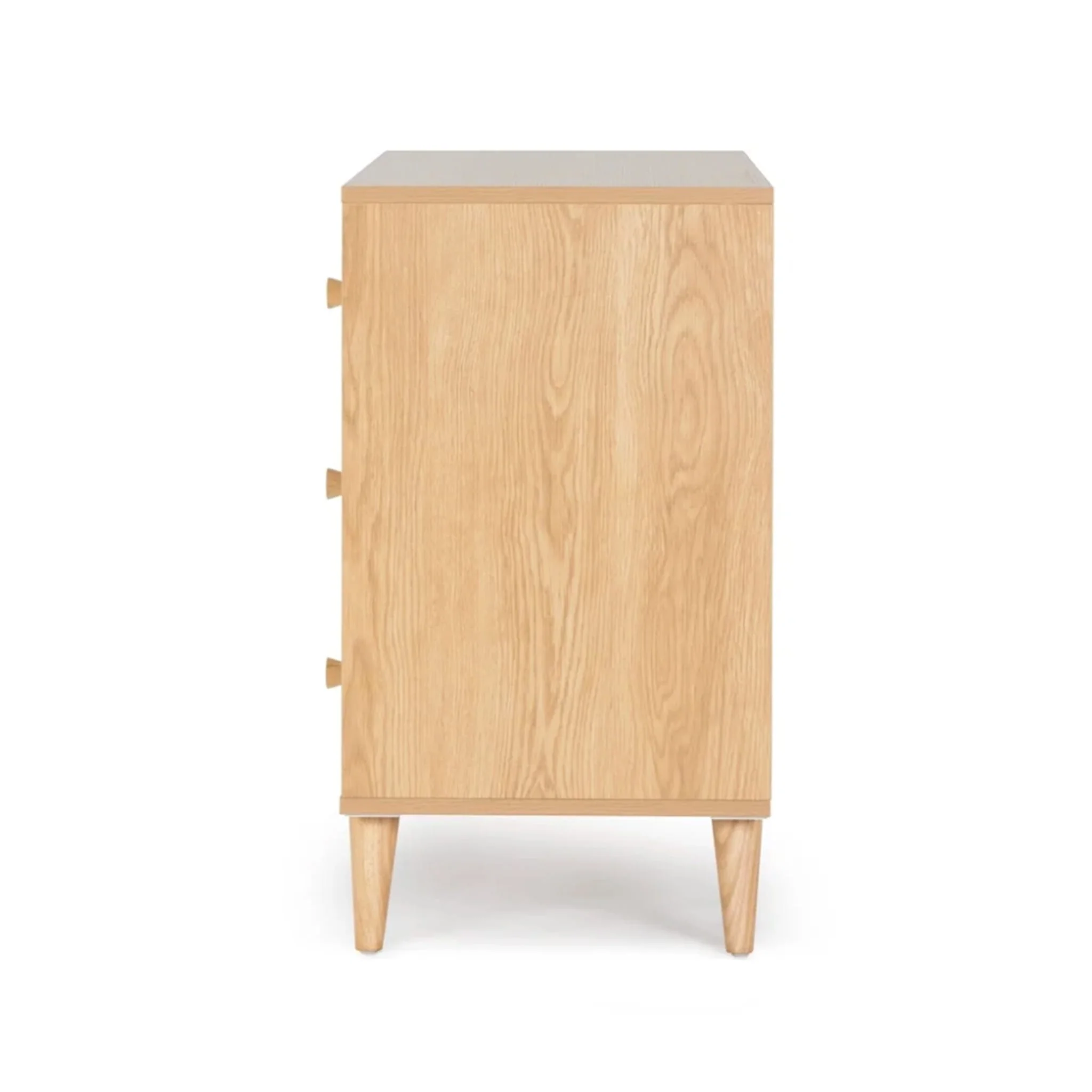 Commode 3 Tiroirs Austin - Blanc / Chêne rouge - Image 5
