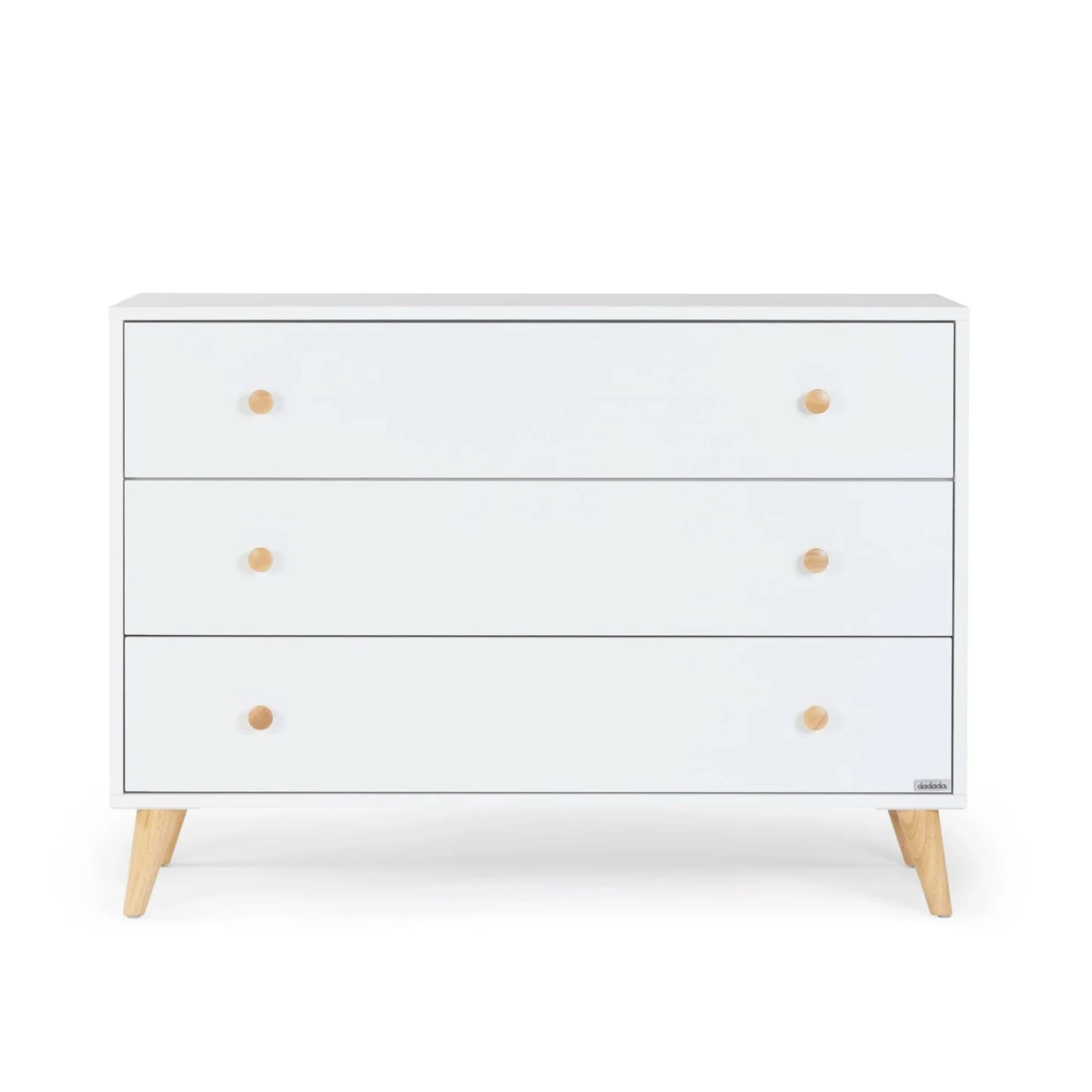 Commode 3 Tiroirs Austin - Blanc / Naturel
