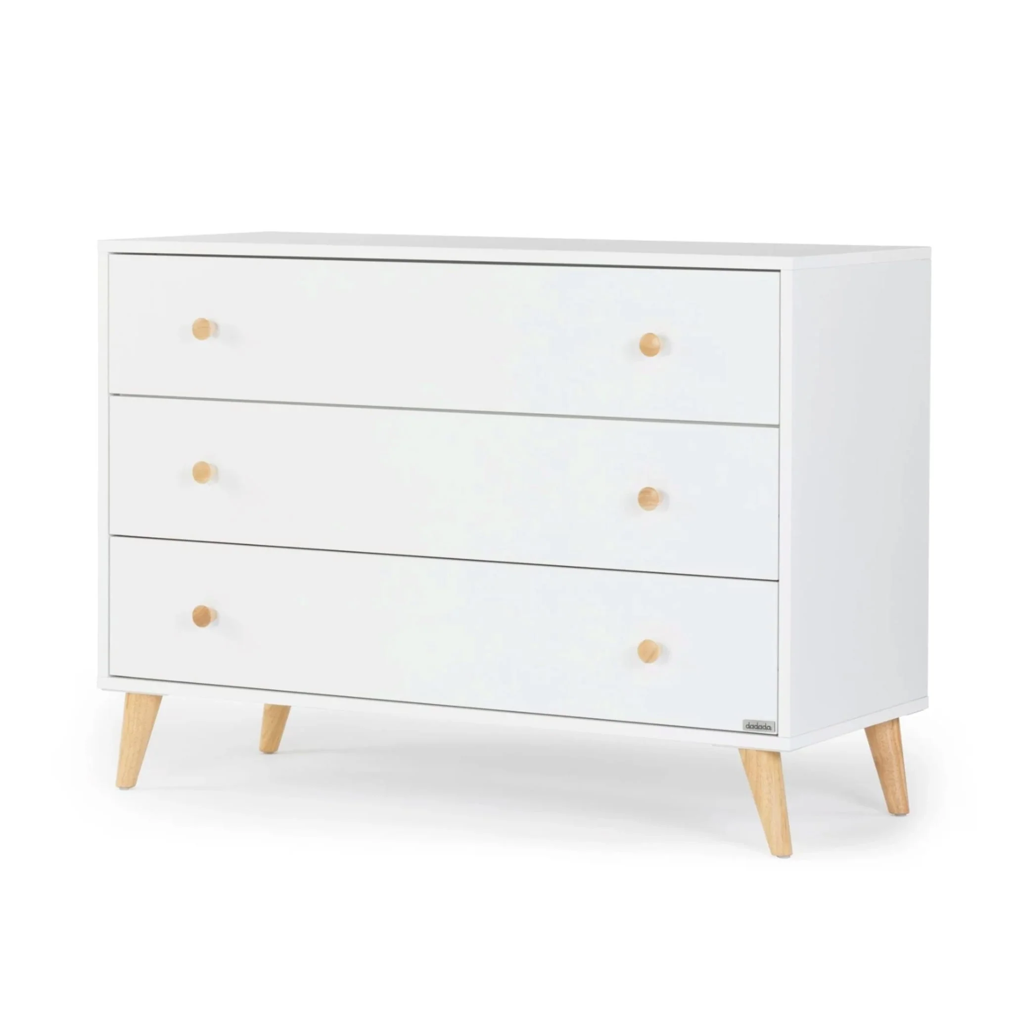 Commode 3 Tiroirs Austin - Blanc / Naturel - Image 3
