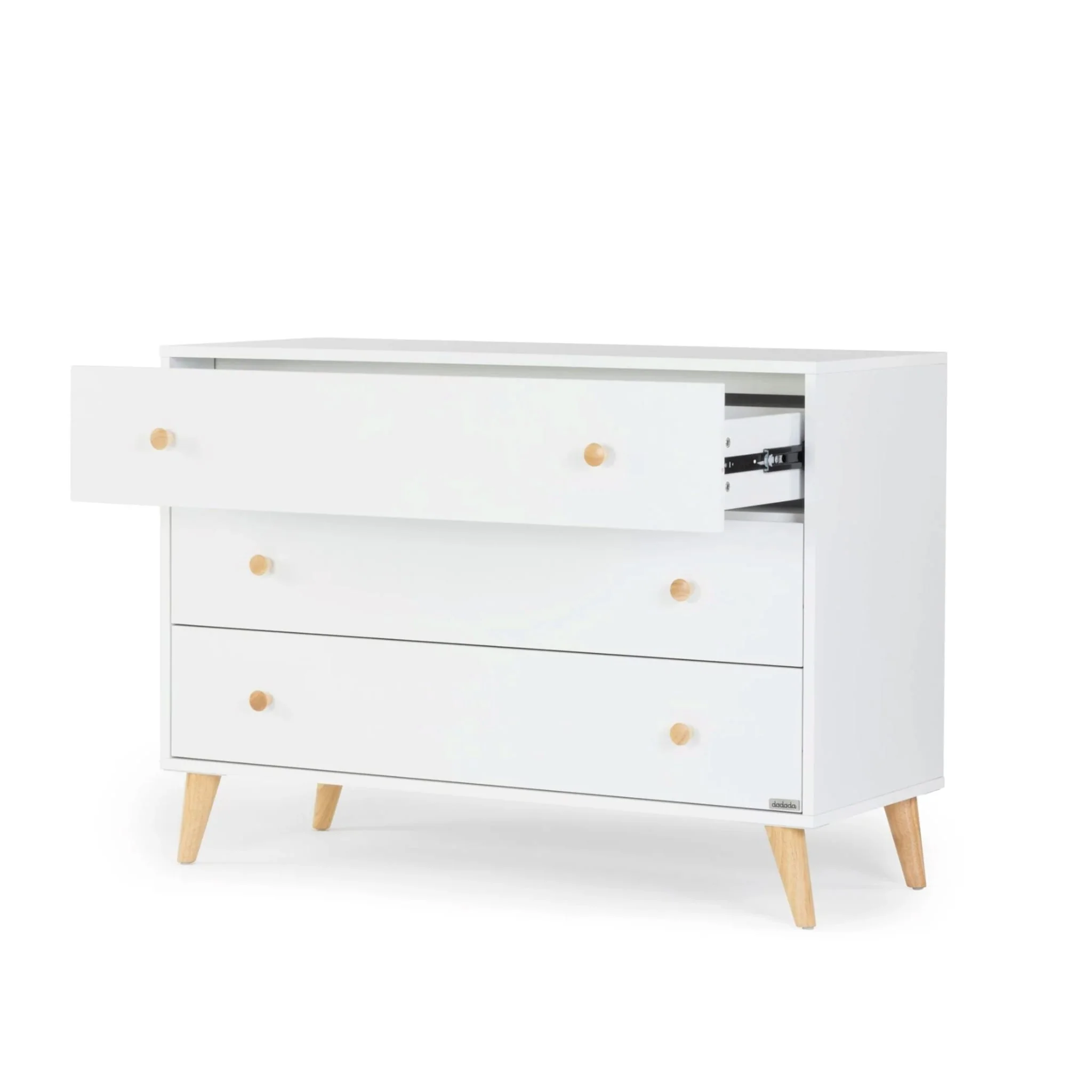 Commode 3 Tiroirs Austin - Blanc / Naturel - Image 4
