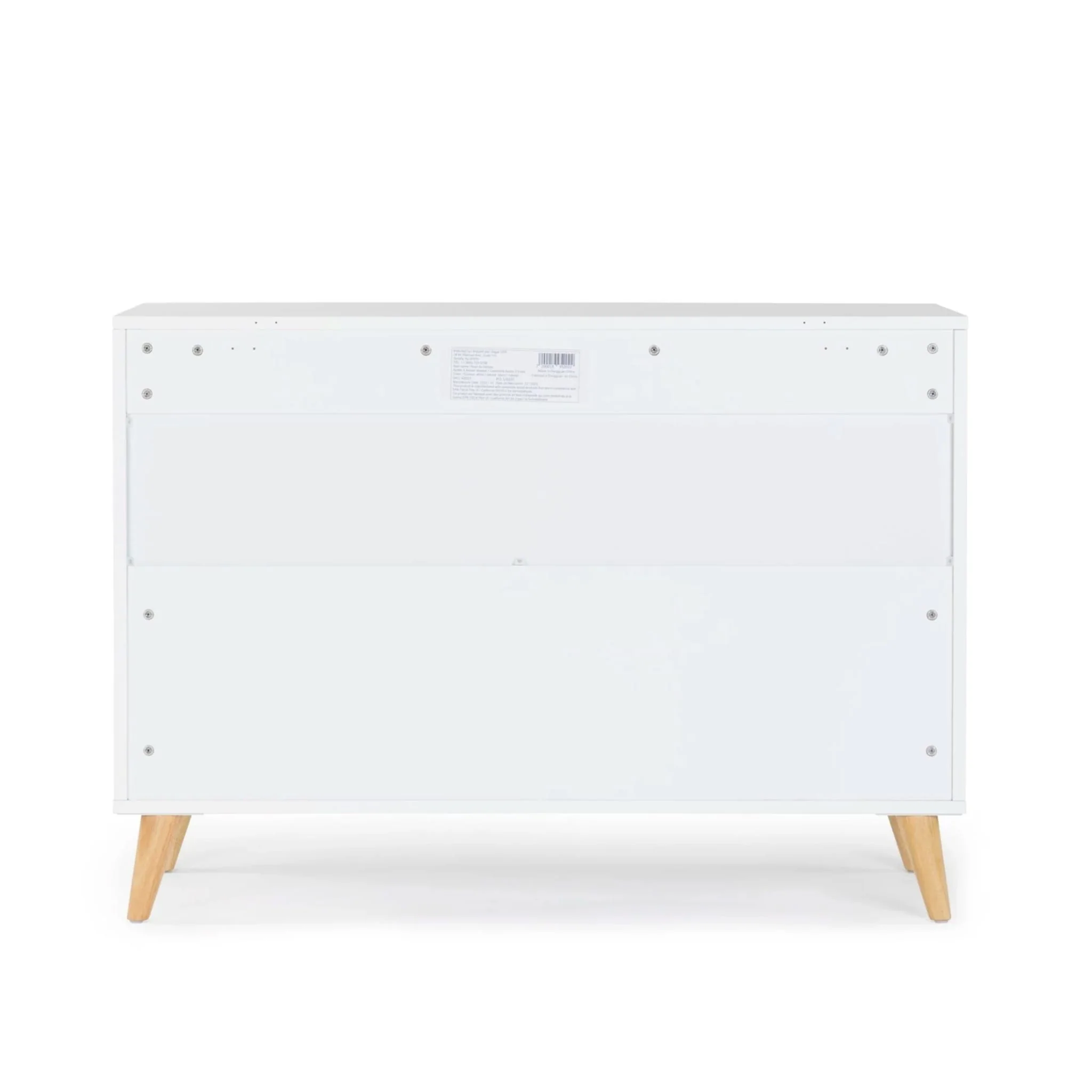 Commode 3 Tiroirs Austin - Blanc / Naturel - Image 6