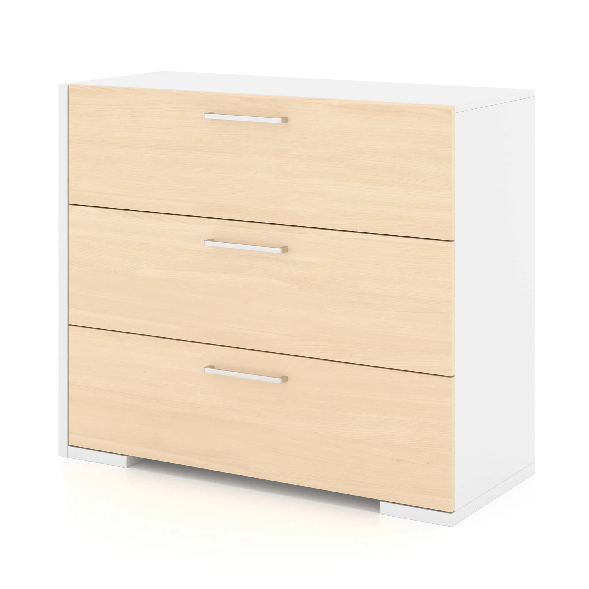 Commode 3 Tiroirs - Blanc Naturel