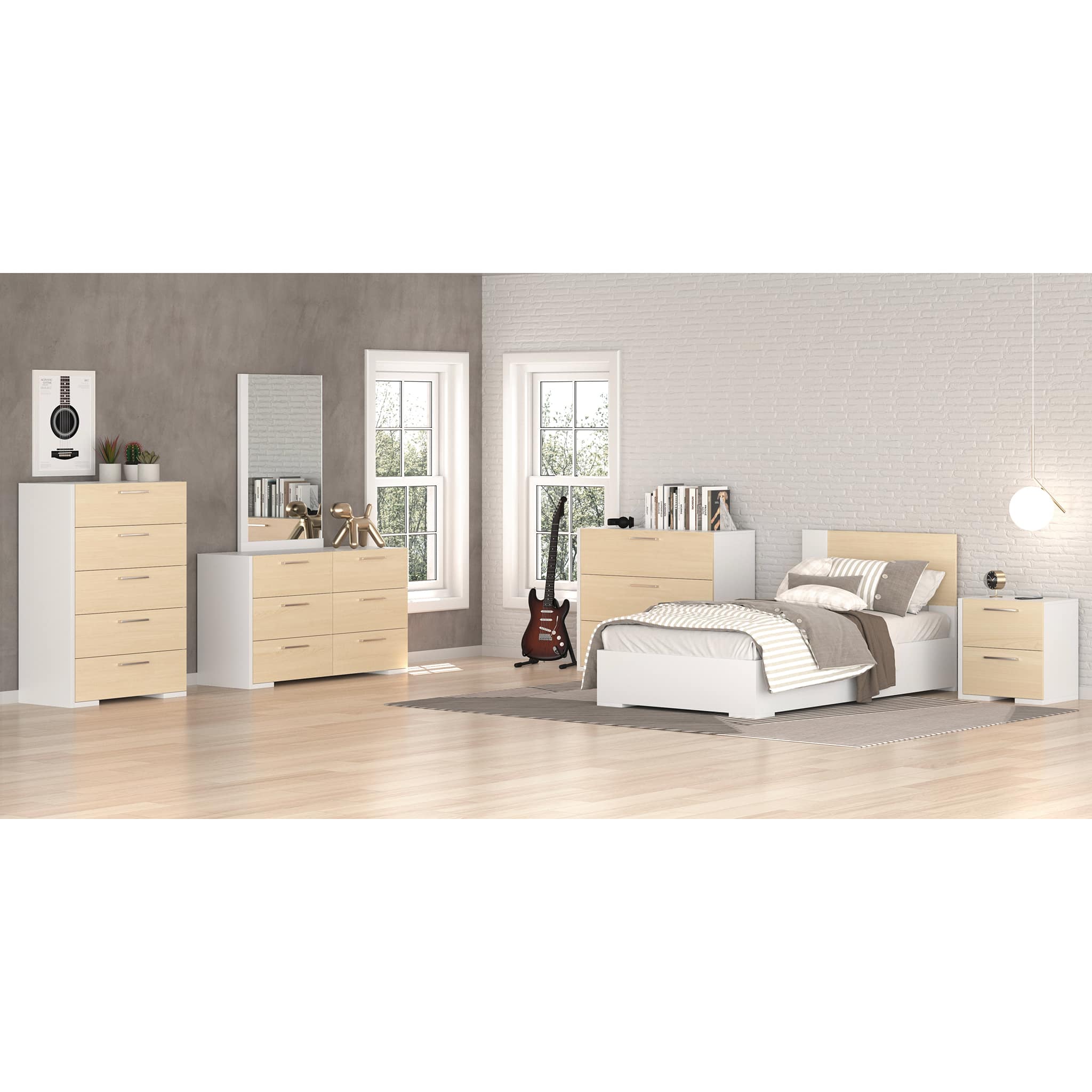 Commode 3 Tiroirs - Blanc Naturel - Image 4