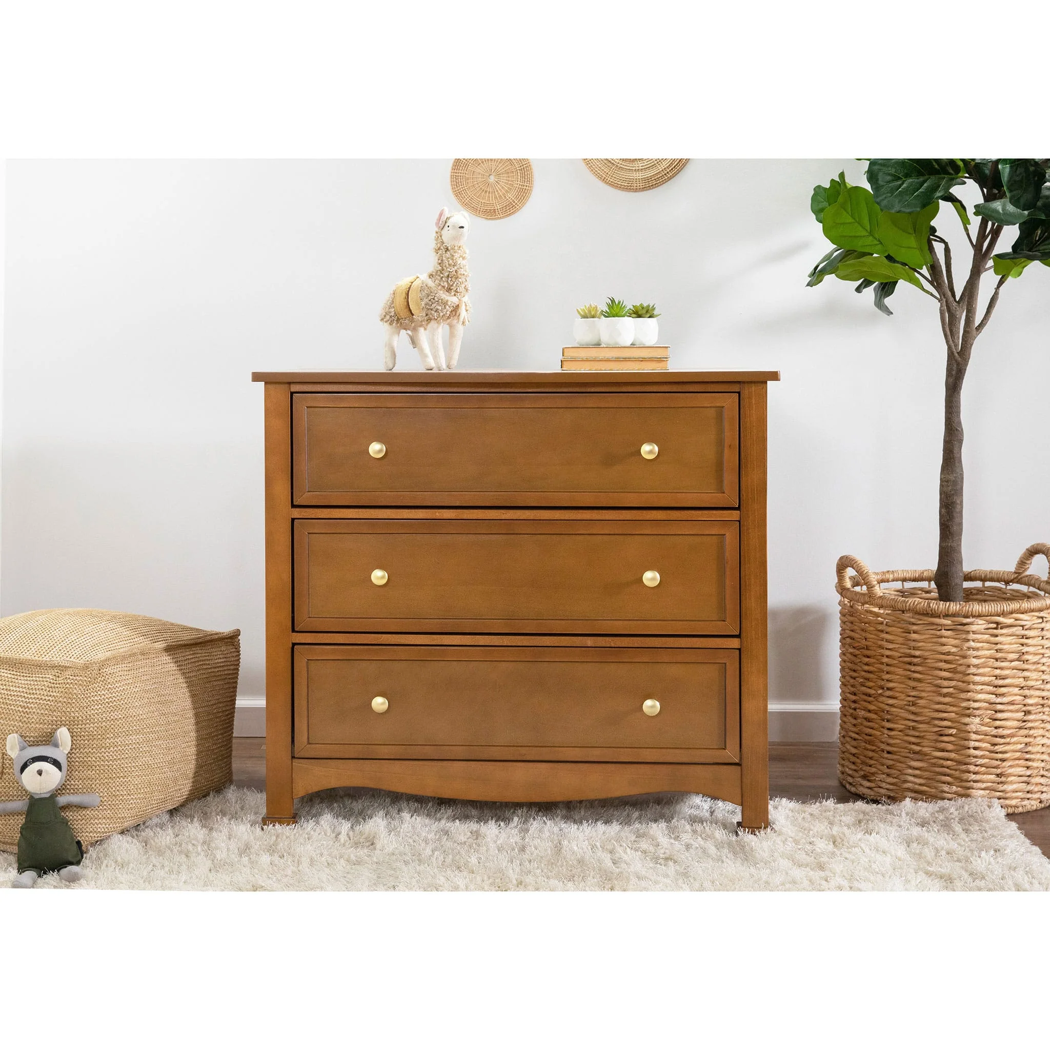 Commode 3 Tiroirs Kalani - Châtain - Image 7