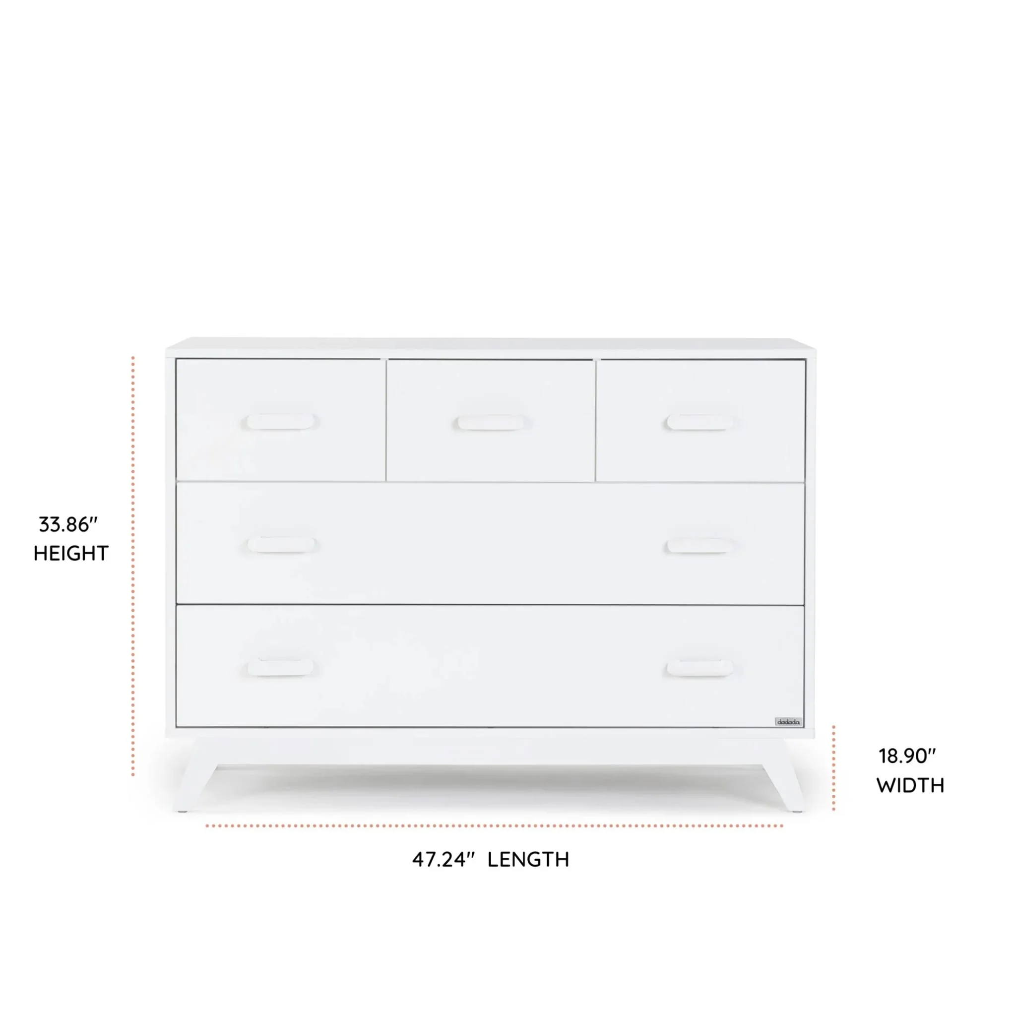 Commode 5 Tiroirs Soho - Blanc - Image 5