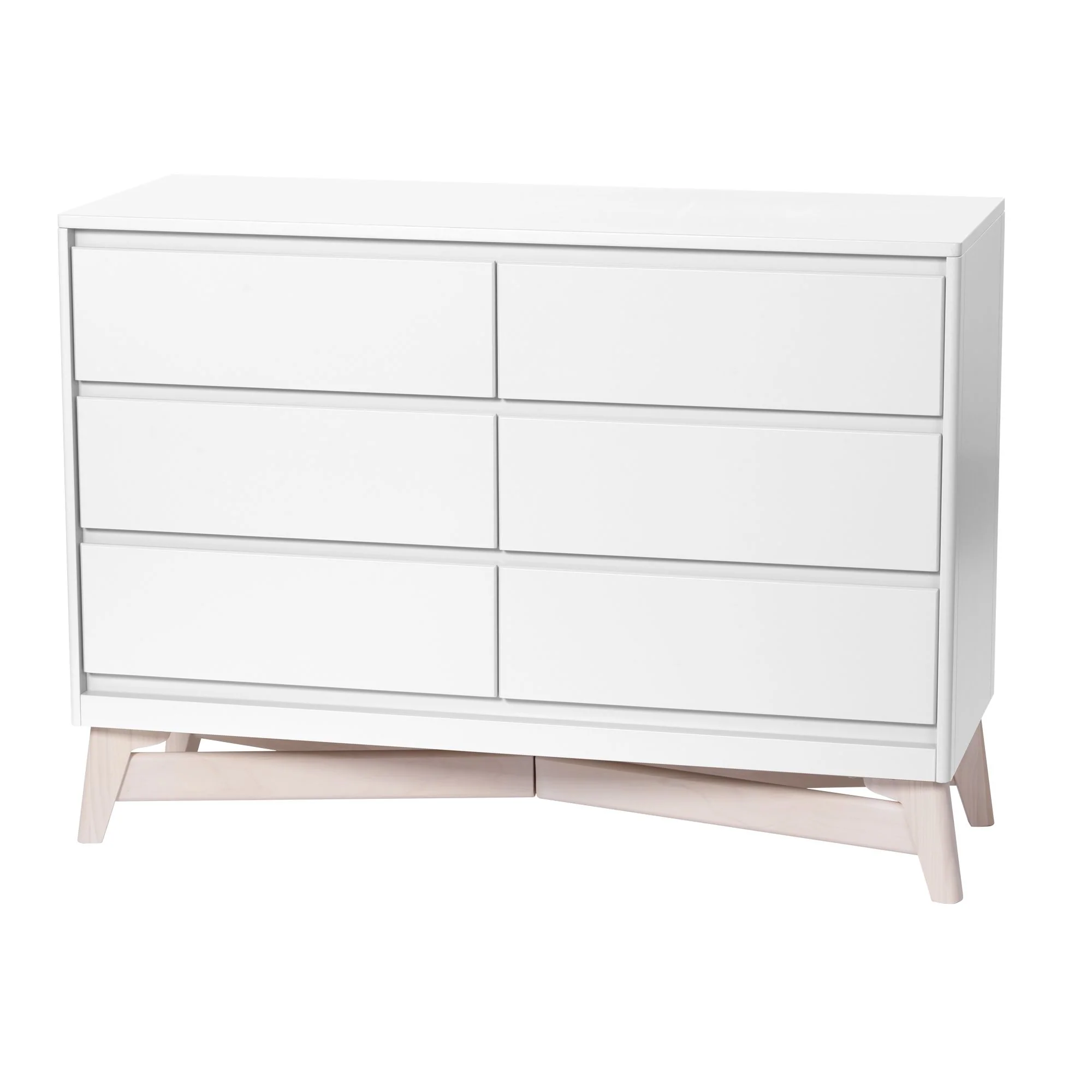 Commode 6 Tiroirs  Pala  - Blanc/Taupe