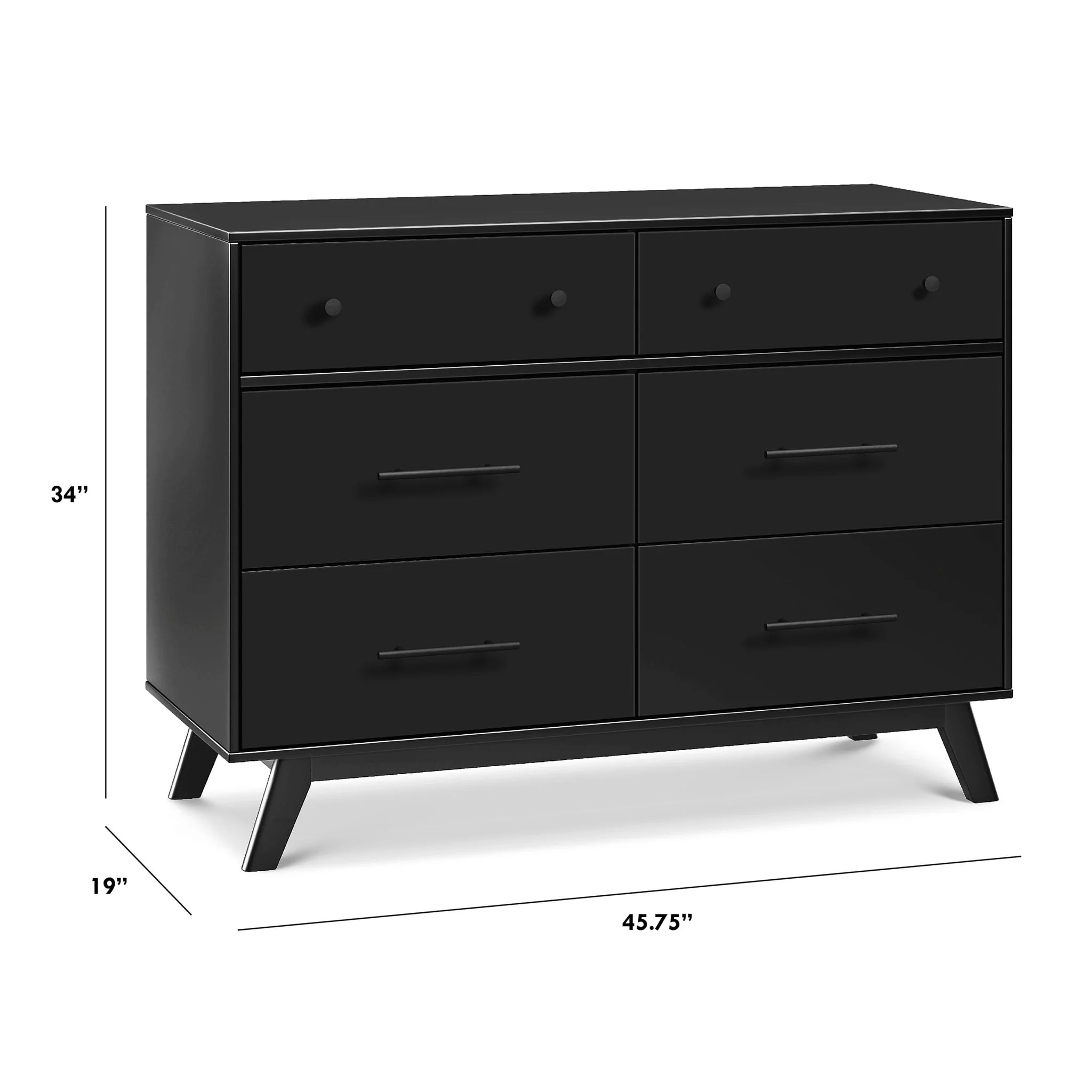 Commode 6 Tiroirs Otto - Ébène - Image 6