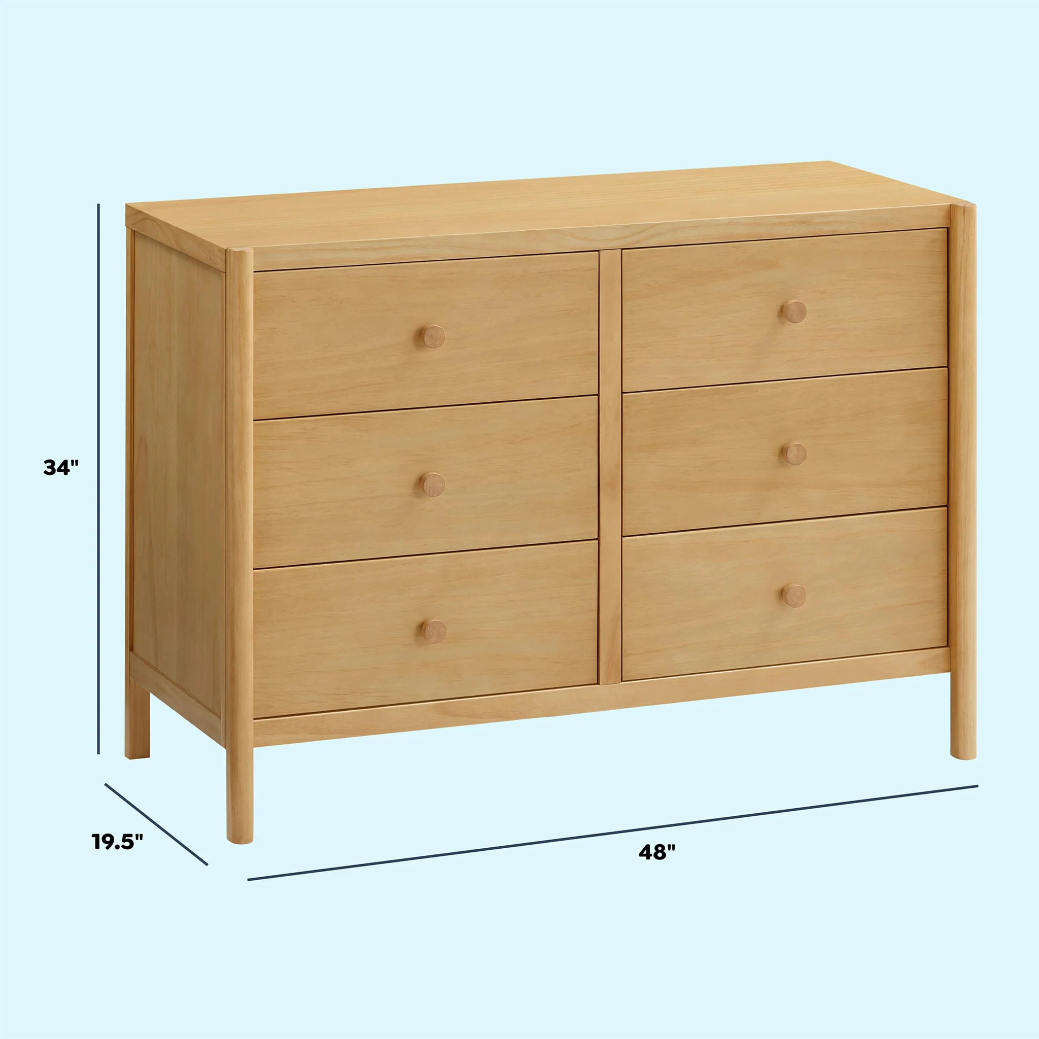 Commode 6 Tiroirs Birdie - Miel - Image 6