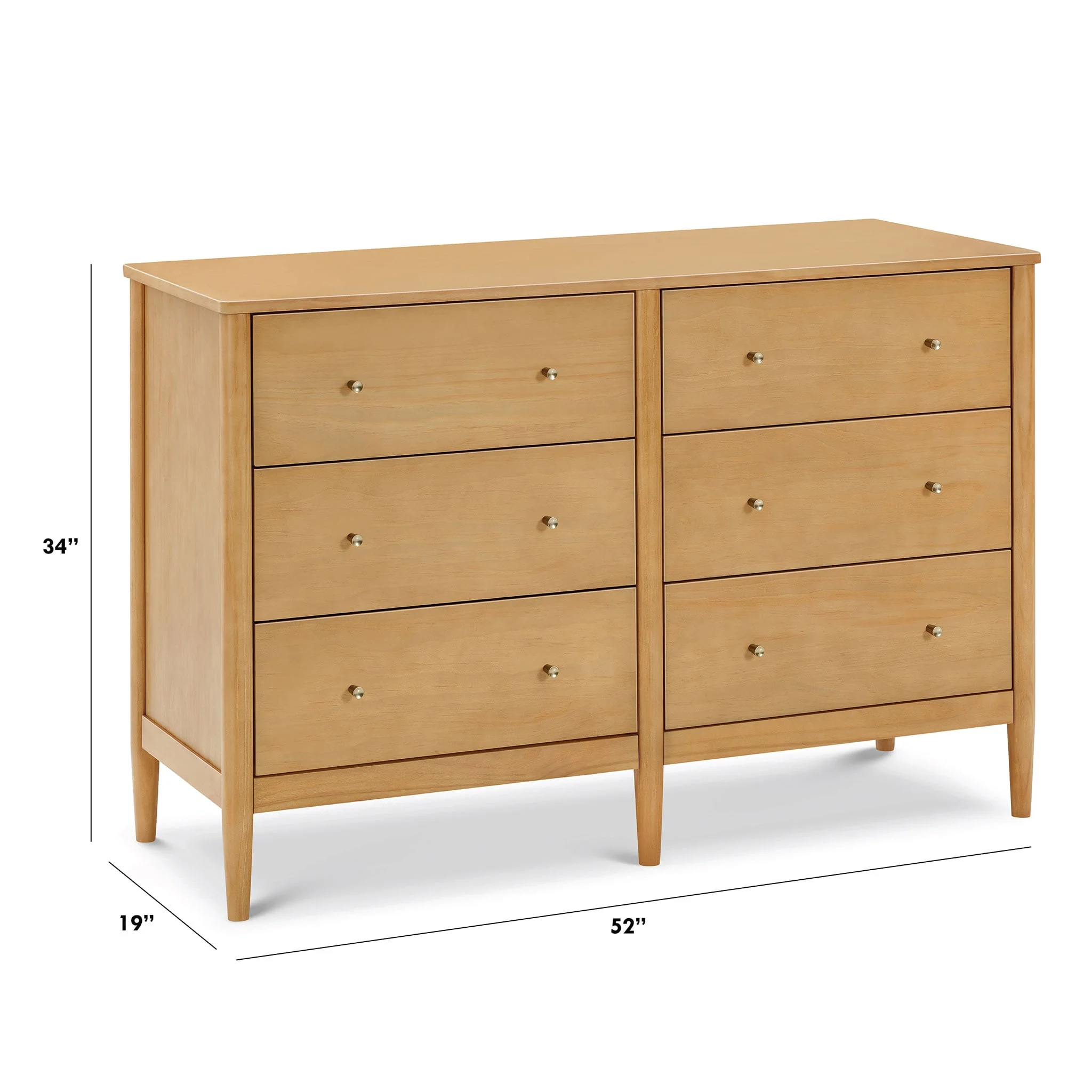 Commode 6 tiroirs Frem - Miel - Image 3