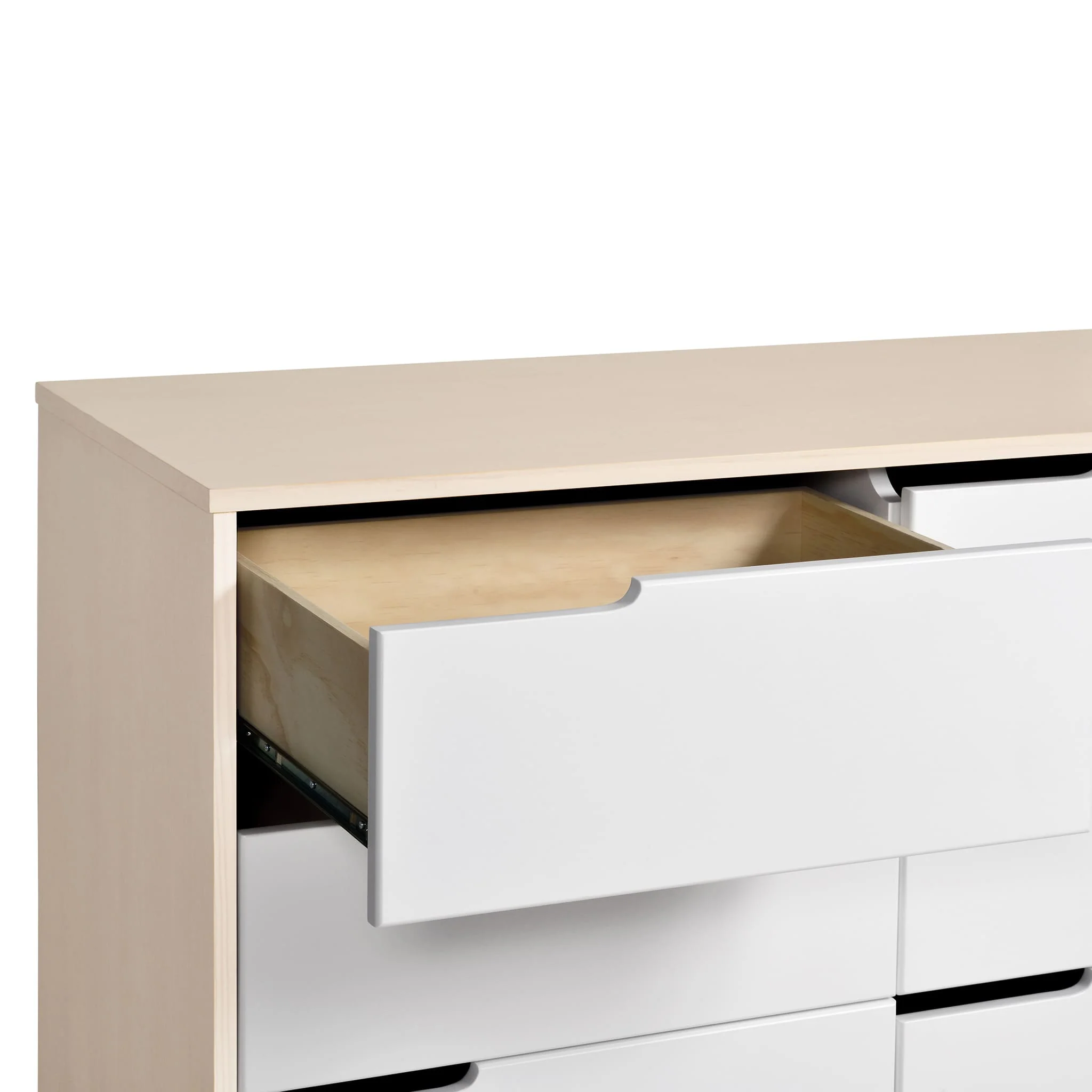 Commode 6 Tiroirs Hudson - Naturel Lavé / Blanc - Image 4