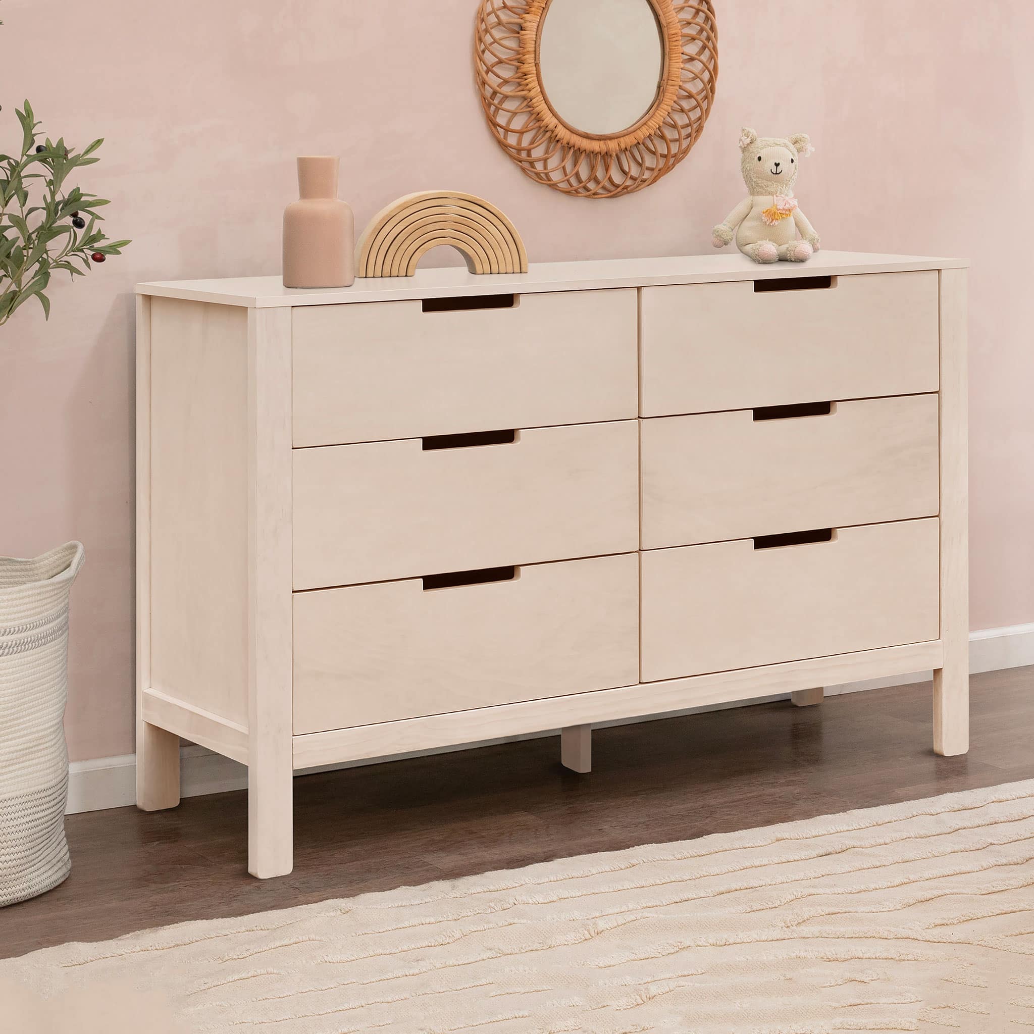 Commode 6 Tiroirs Colby - Naturel Lavé - Image 2