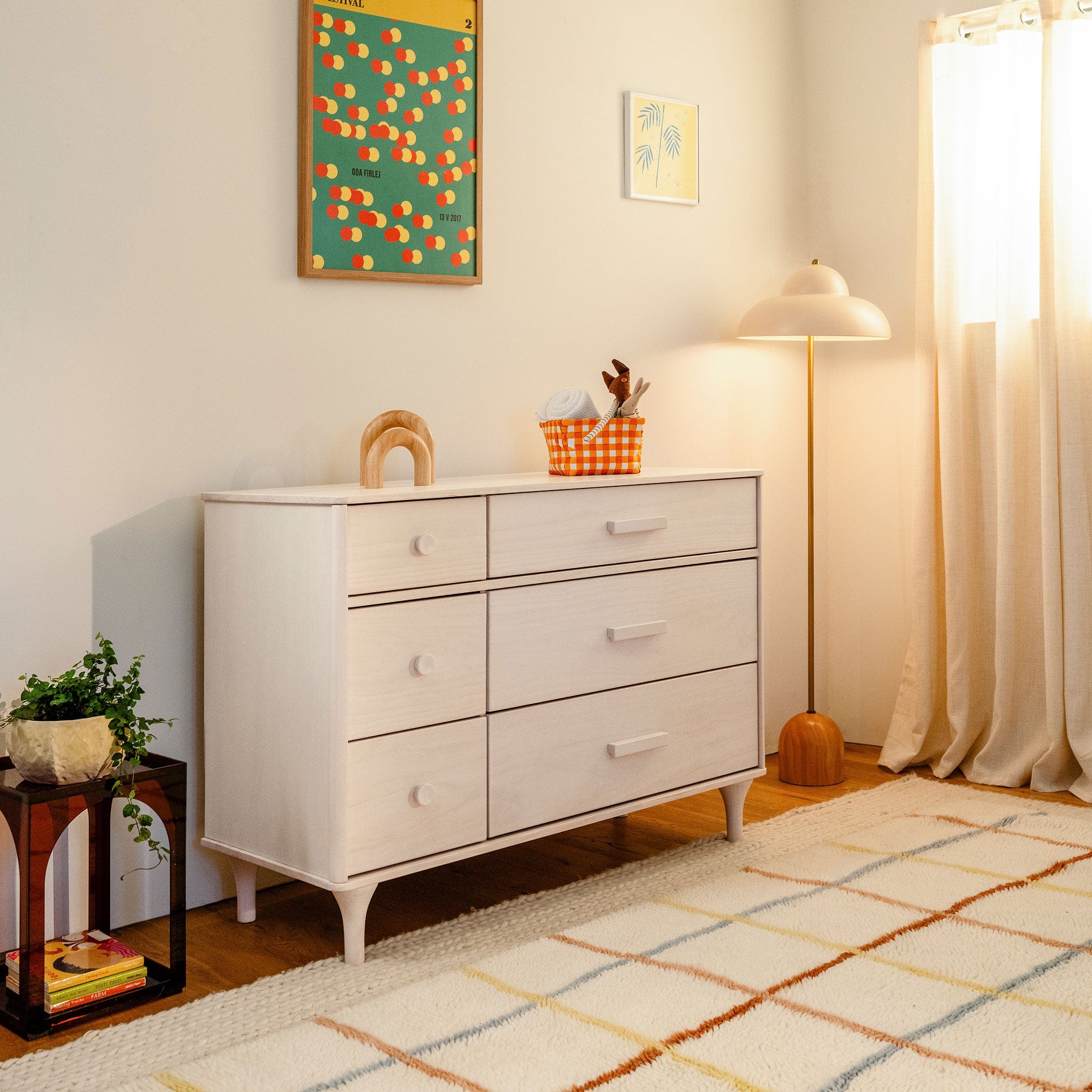 Commode Double 6 Tiroirs Lolly - Naturel Lavé - Image 9