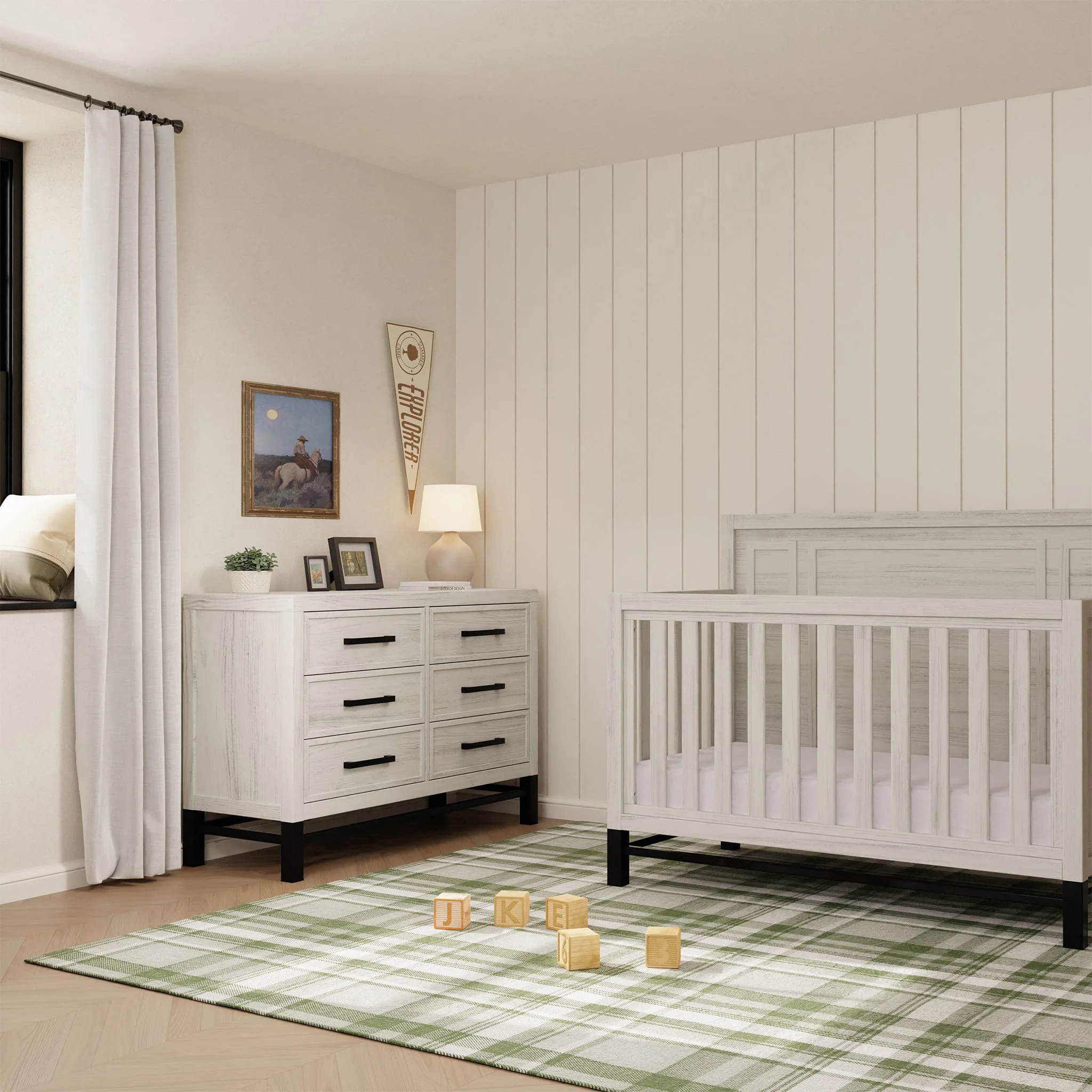 Commode 6 tiroirs Newbern - Bois Blanc - Image 3