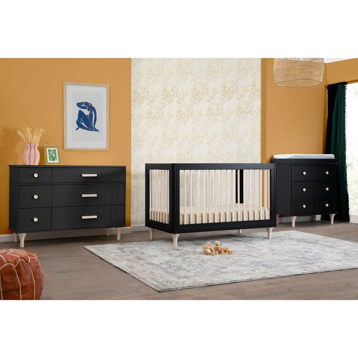 Commode Double 6 Tiroirs Lolly - Noir / Naturel Lavé - Image 8