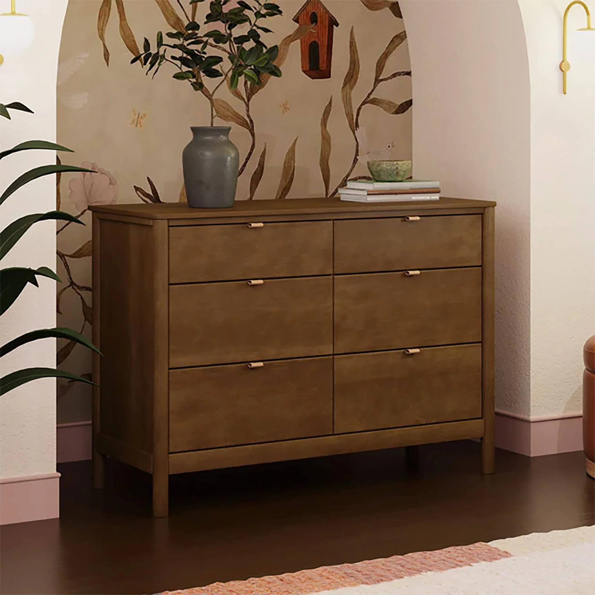 Commode Bondi à 6 tiroirs - Noyer Naturel - Image 6