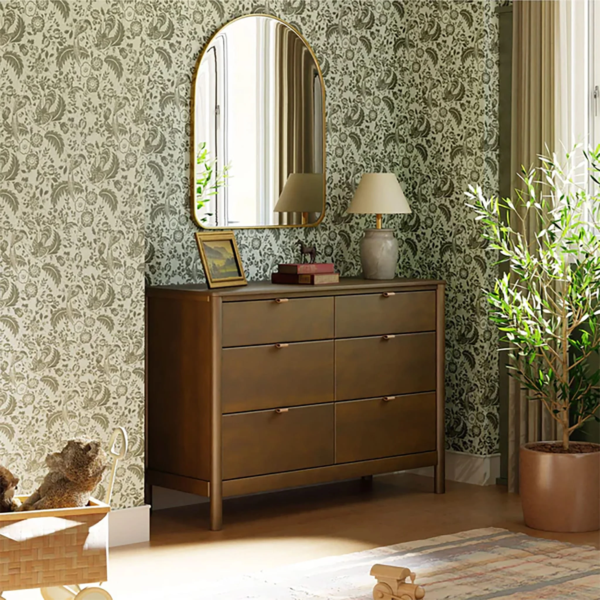 Commode Bondi à 6 tiroirs - Noyer Naturel - Image 7