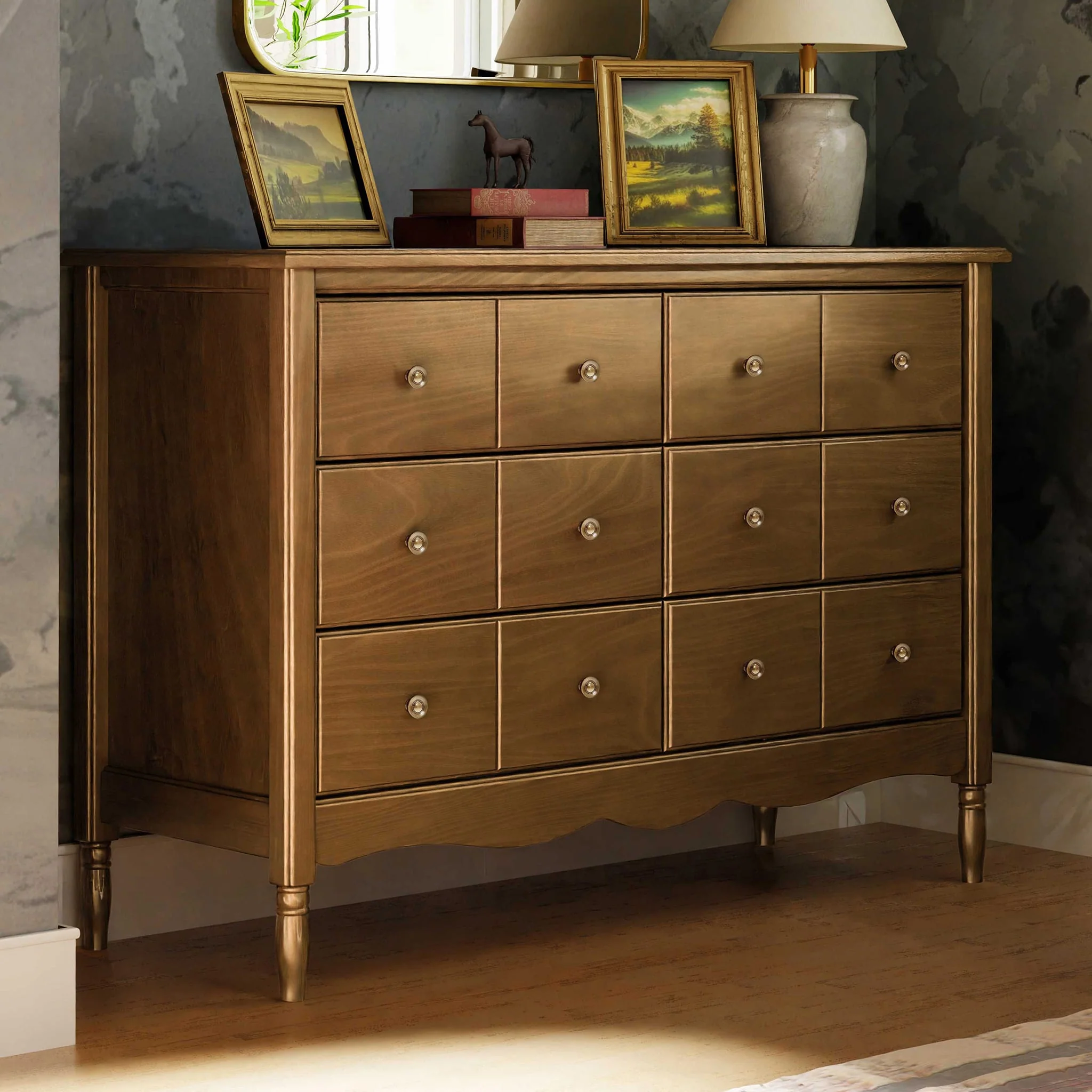 Commode 6 tiroirs Liberty - Noyer - Image 5