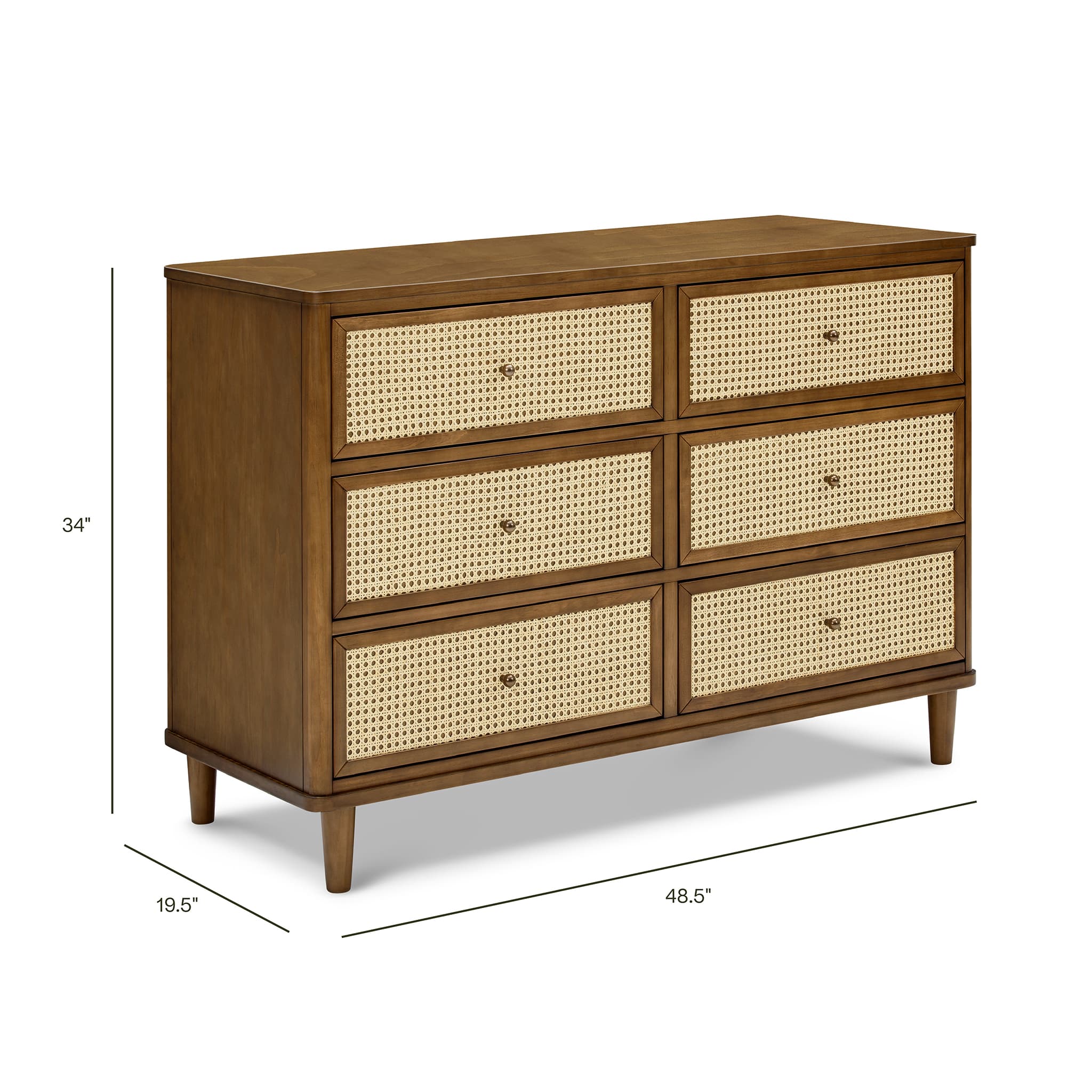 Commode 6 tiroirs noyer Marin - Image 3