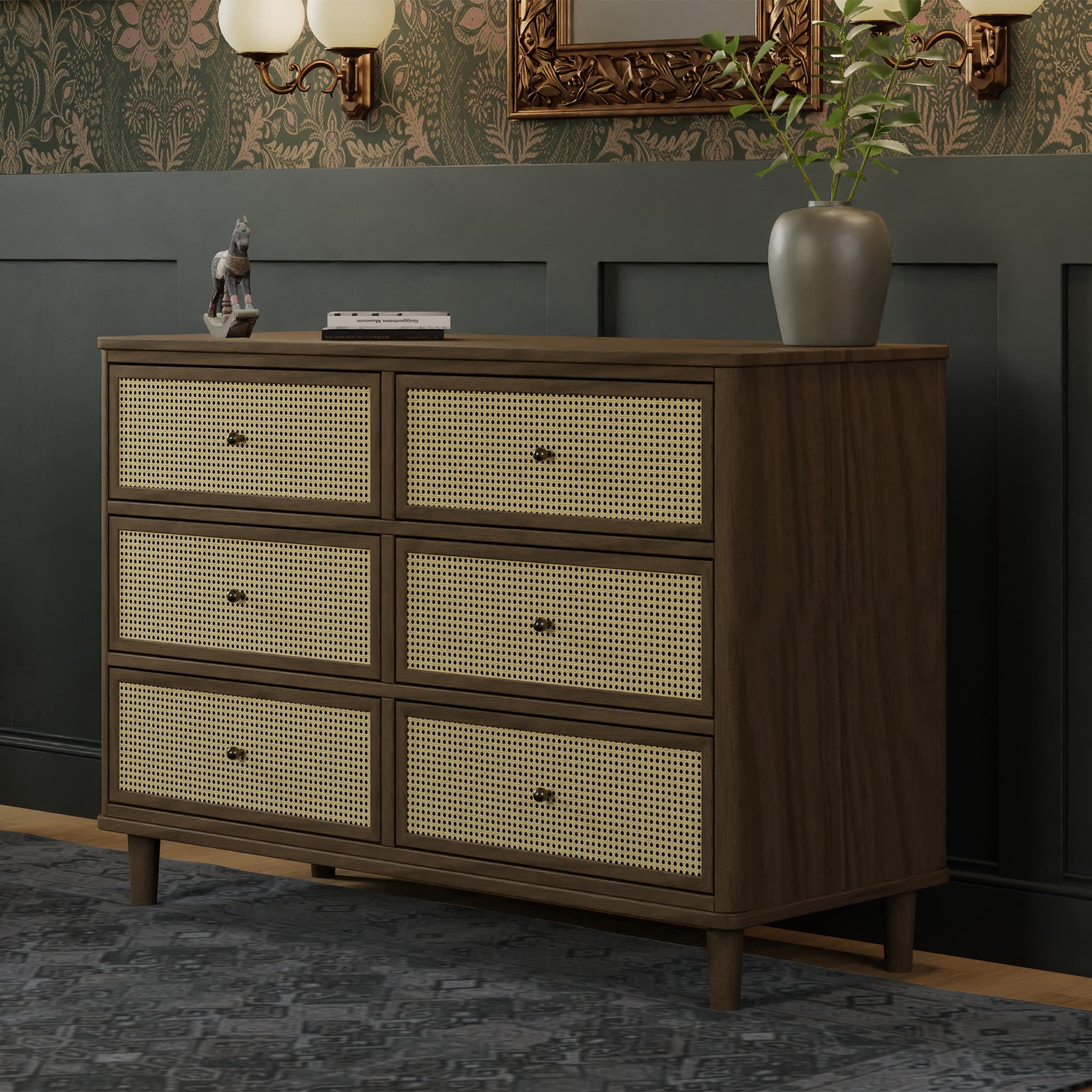 Commode 6 tiroirs noyer Marin - Image 6