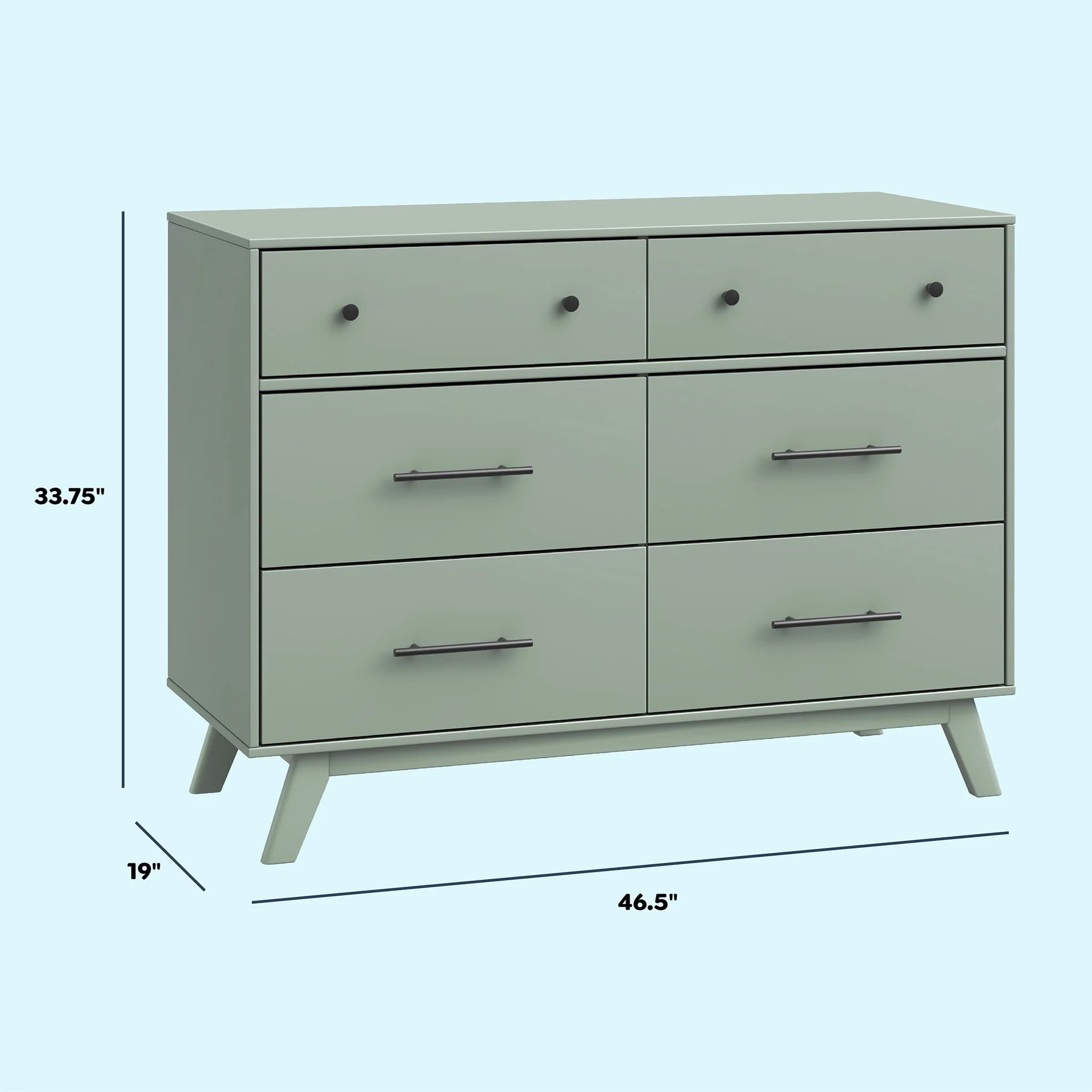 Commode 6 Tiroirs Otto -Sage - Image 5