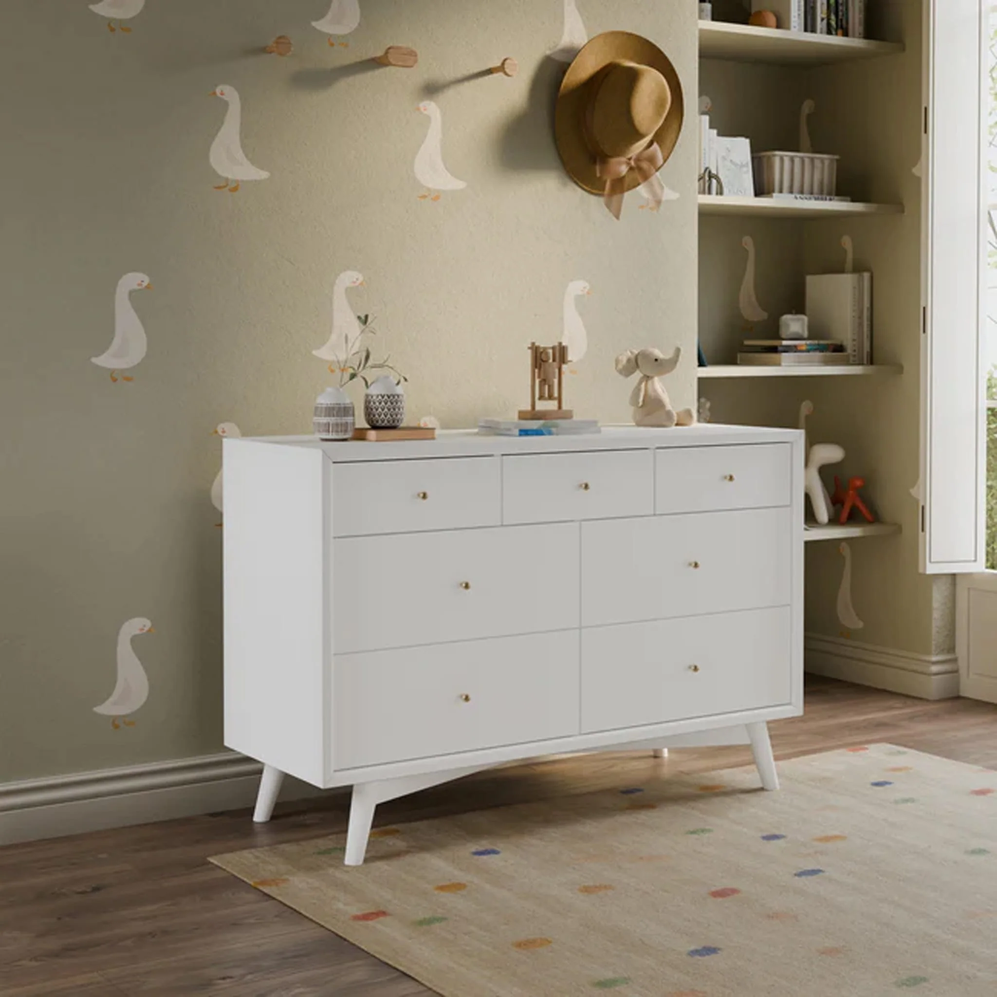 Commode Double Palma Ă 7 tiroirs - Blanc - Image 6