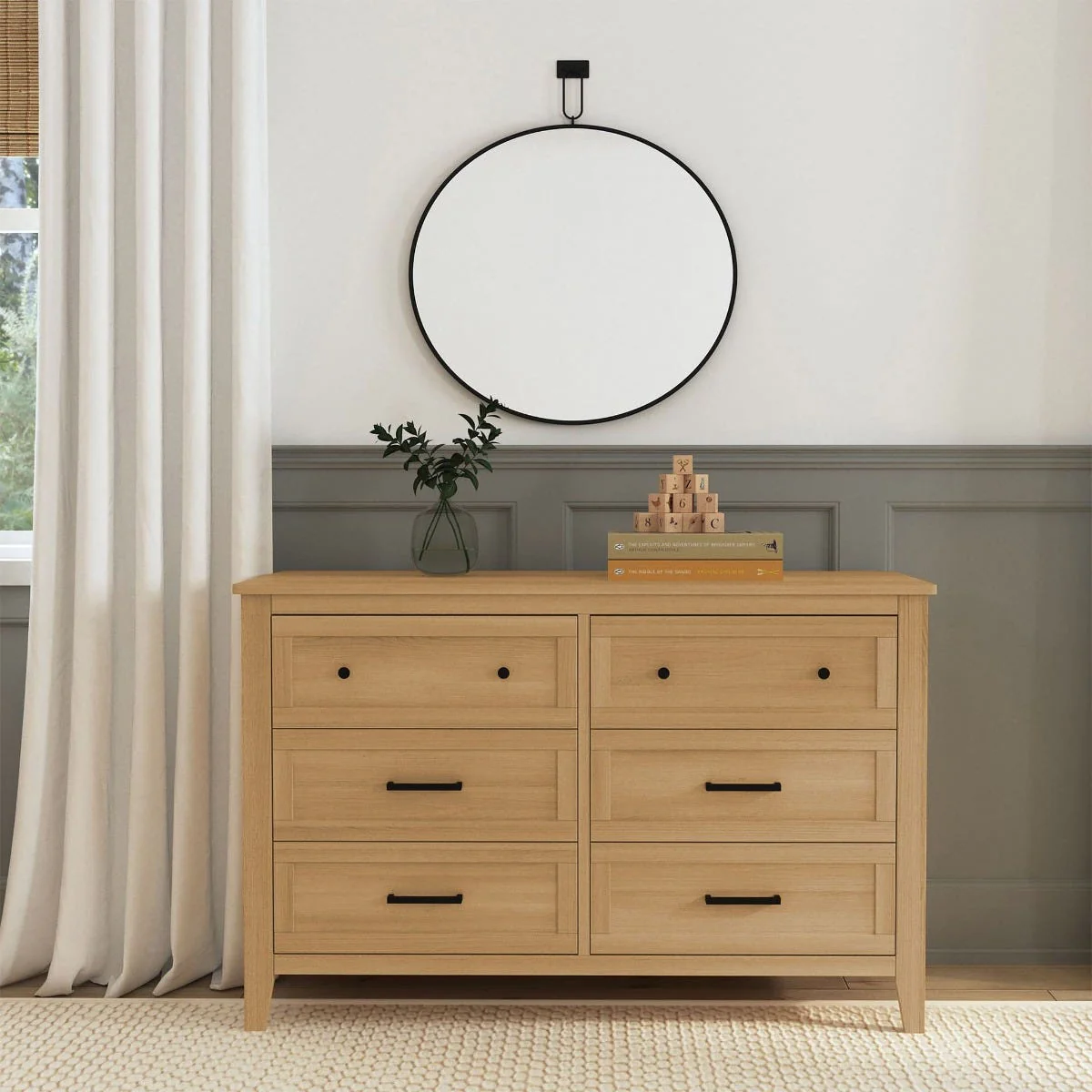 Commode 6 Tiroirs Sawyer Farmhouse - Miel - Image 2