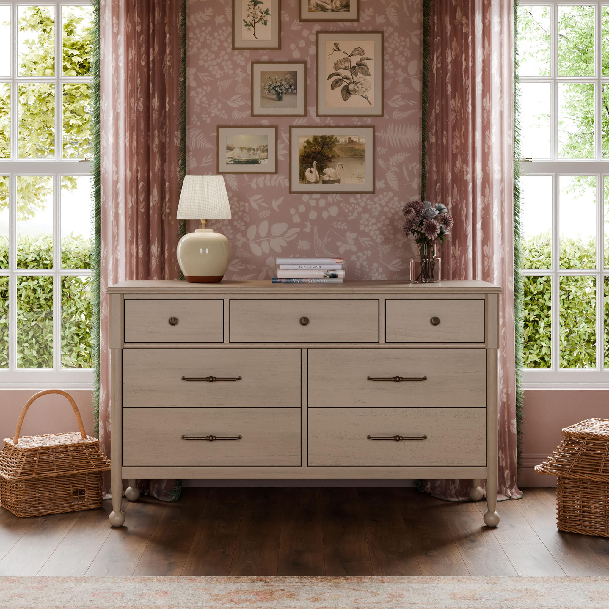 Commode 7 Tiroirs Alouette - Pin Lavé - Image 2