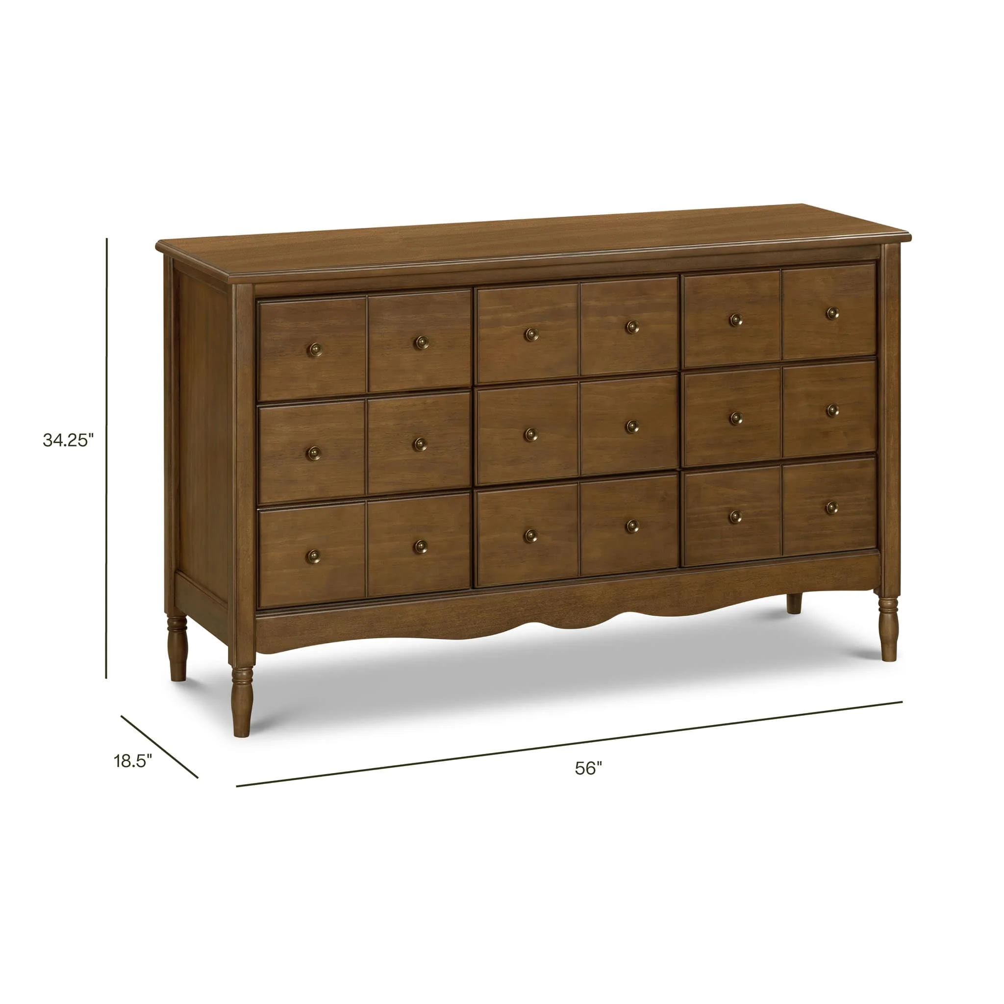 Bureau 9 Tiroirs Liberty - Noyer - Image 6