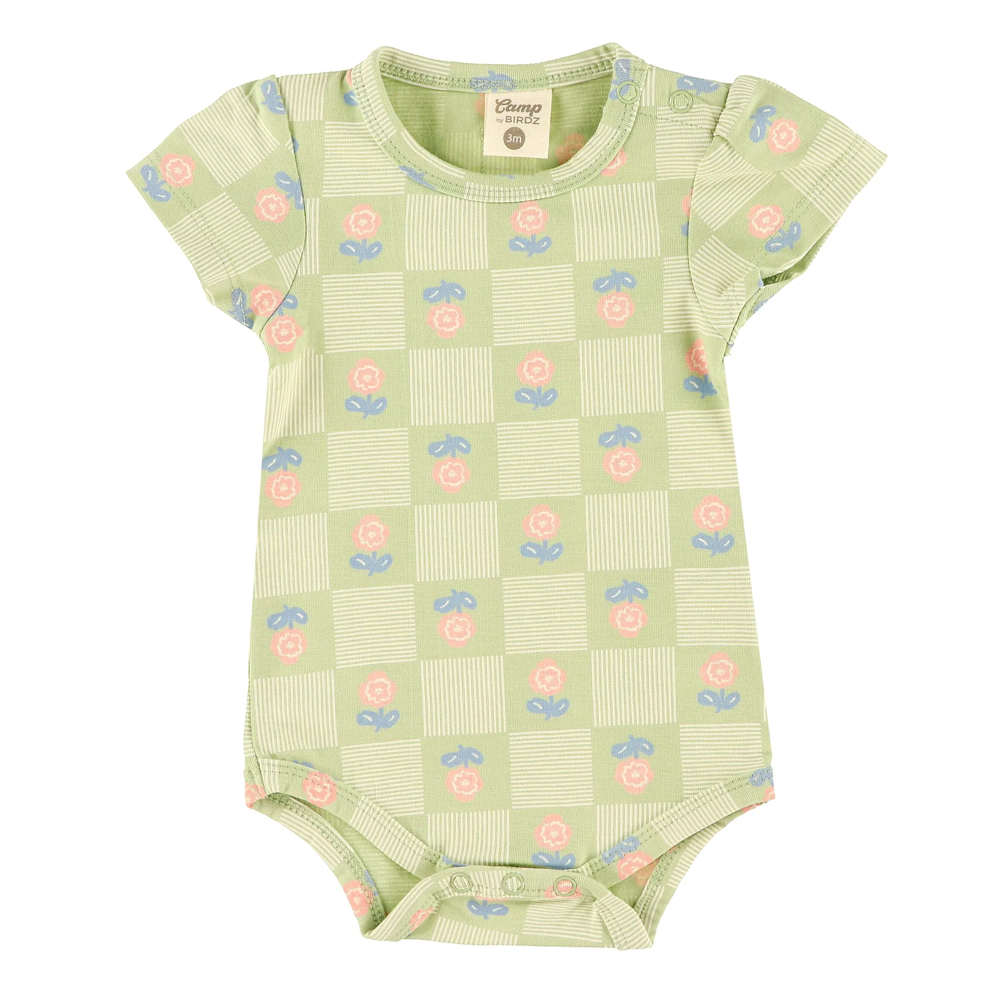 Cache-couche Carreaux  Floral 3-24mois